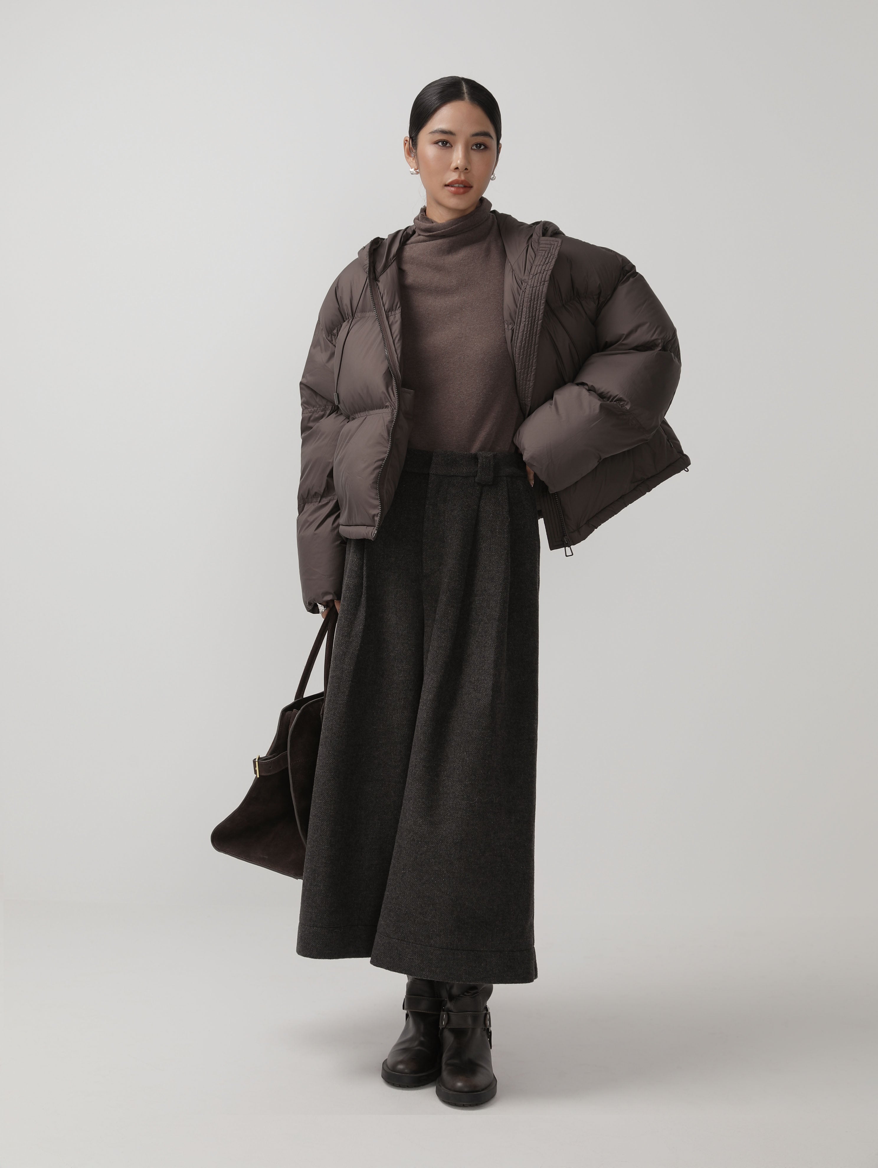 High-Waist Loose Minimalist Trousers