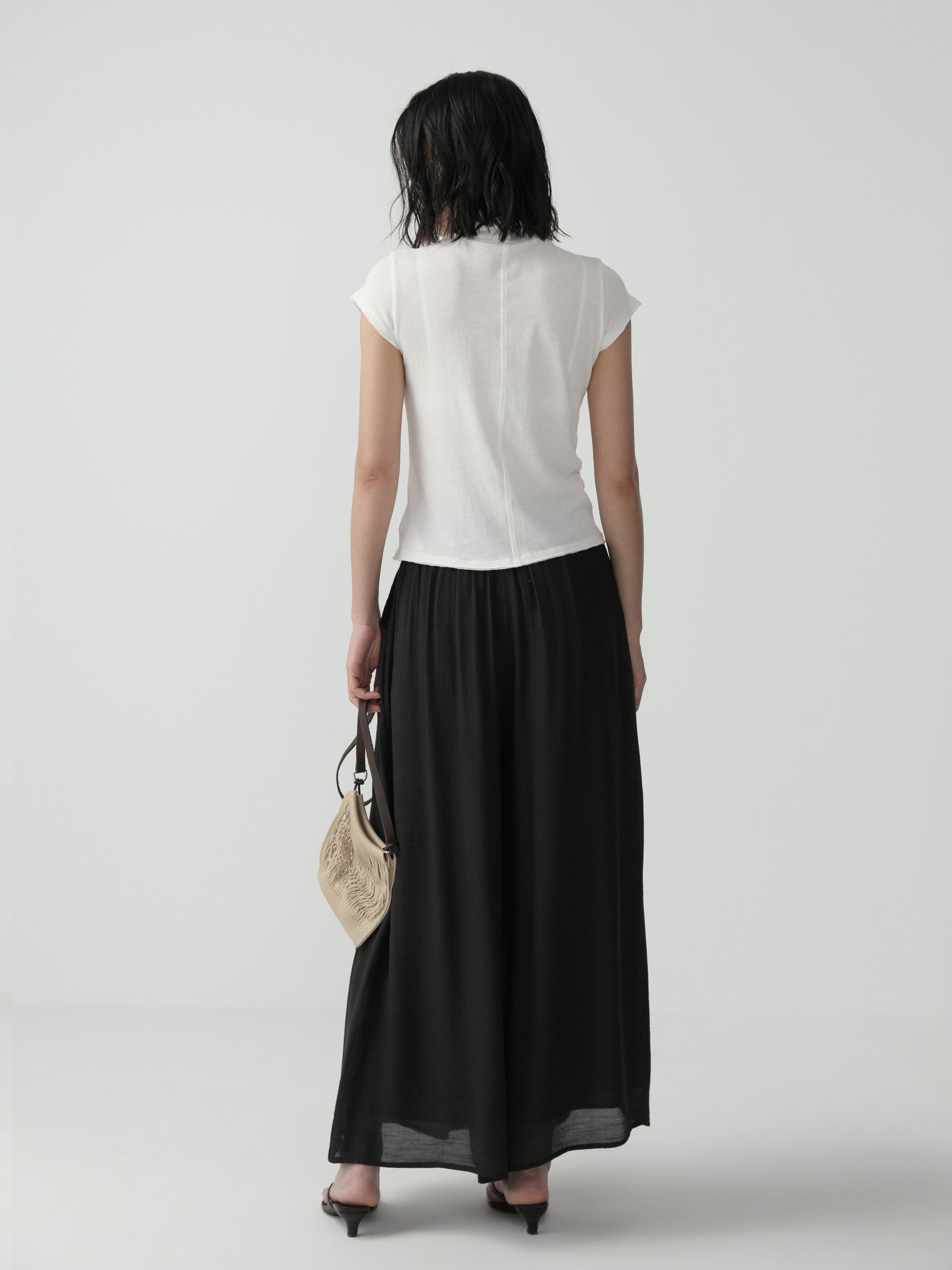 Slim Stretch Turtleneck Tee with Sleek Minimalist Design