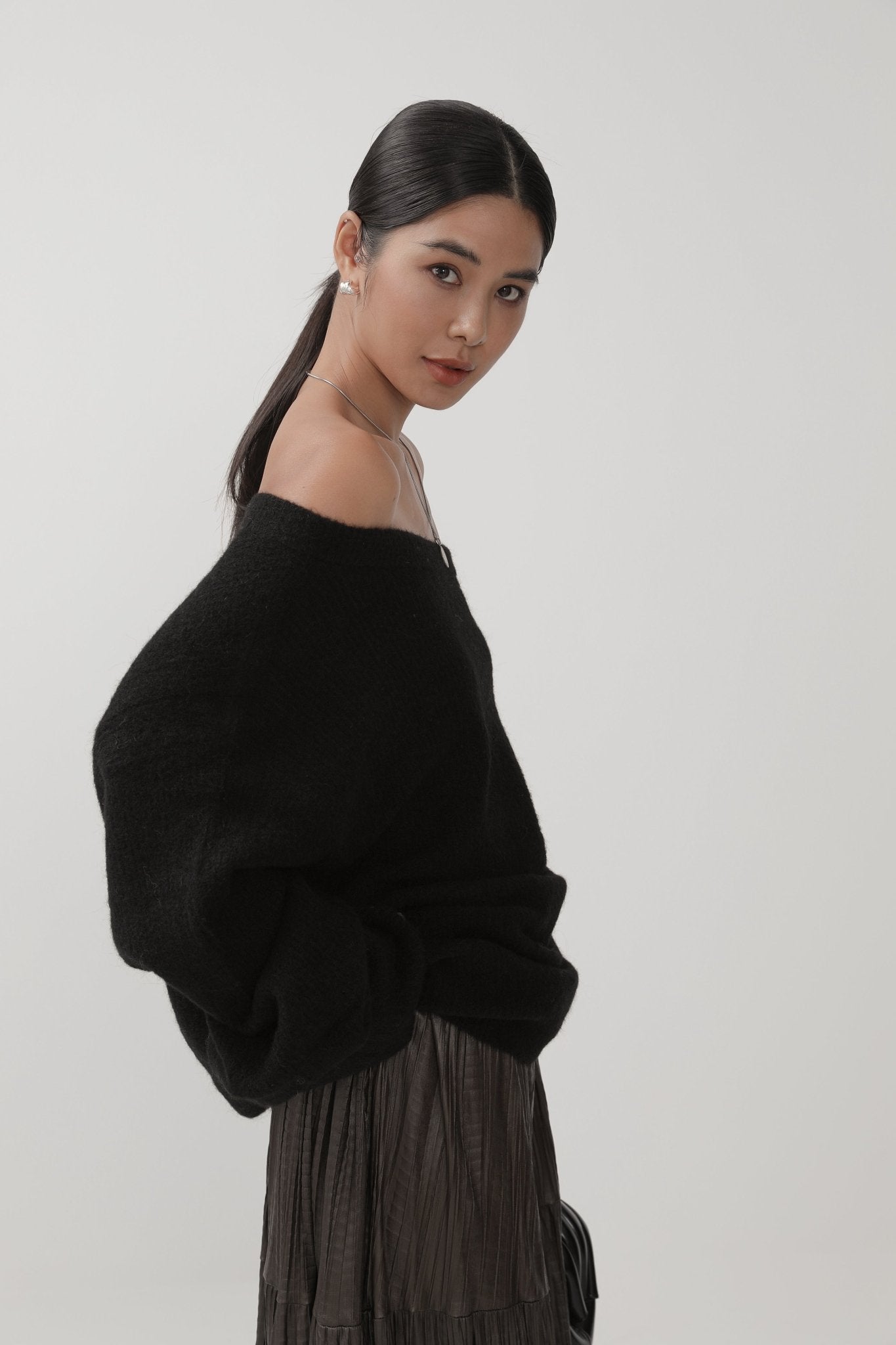 Alpaca Loose Sweater - Nettarei