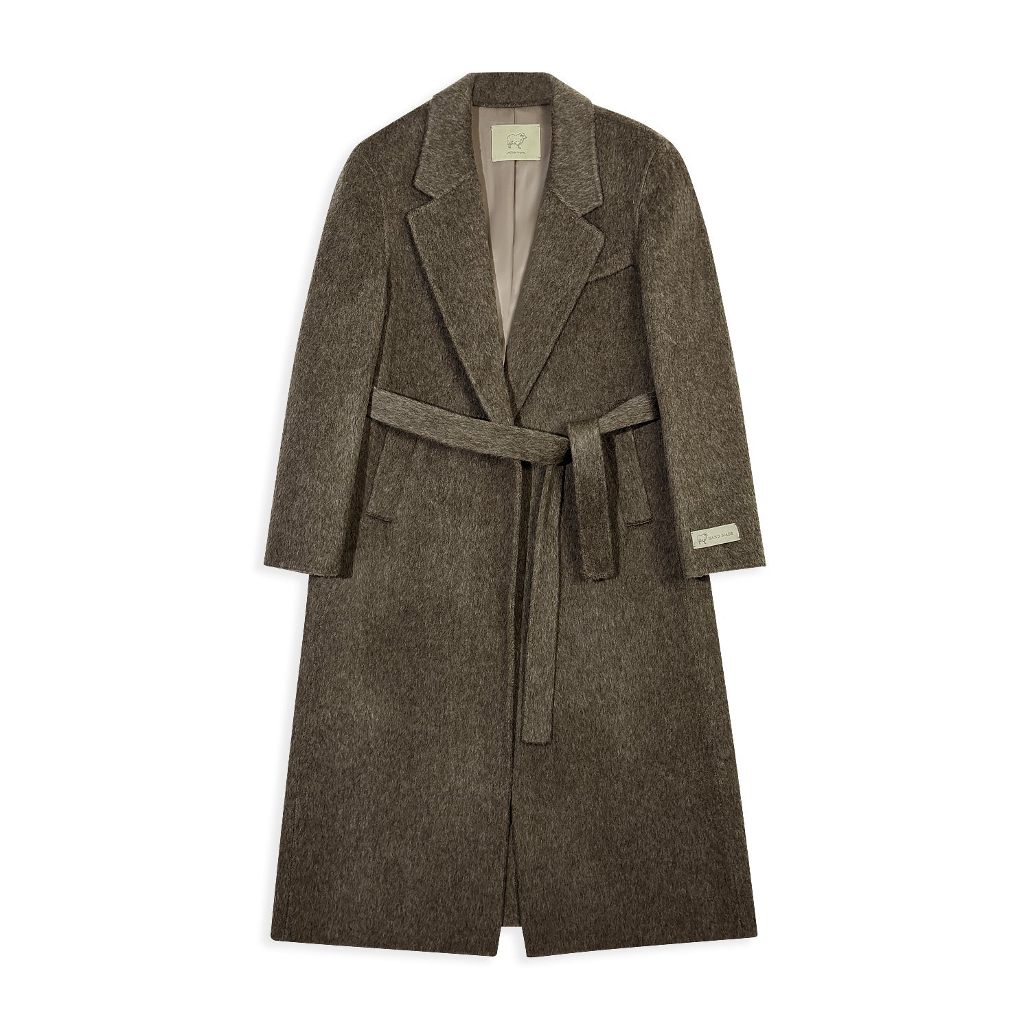 Camel Hair Minimalist Coat - Nettarei