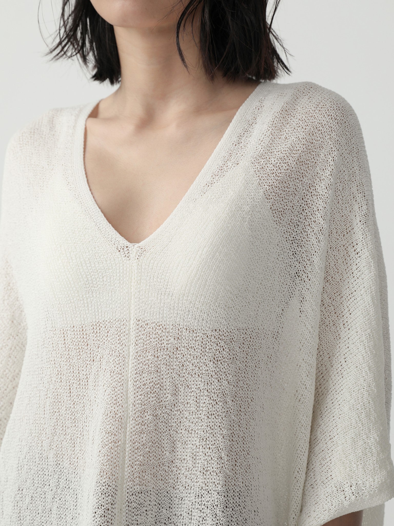 Clean Viscose Knit Poncho for Women - Nettarei