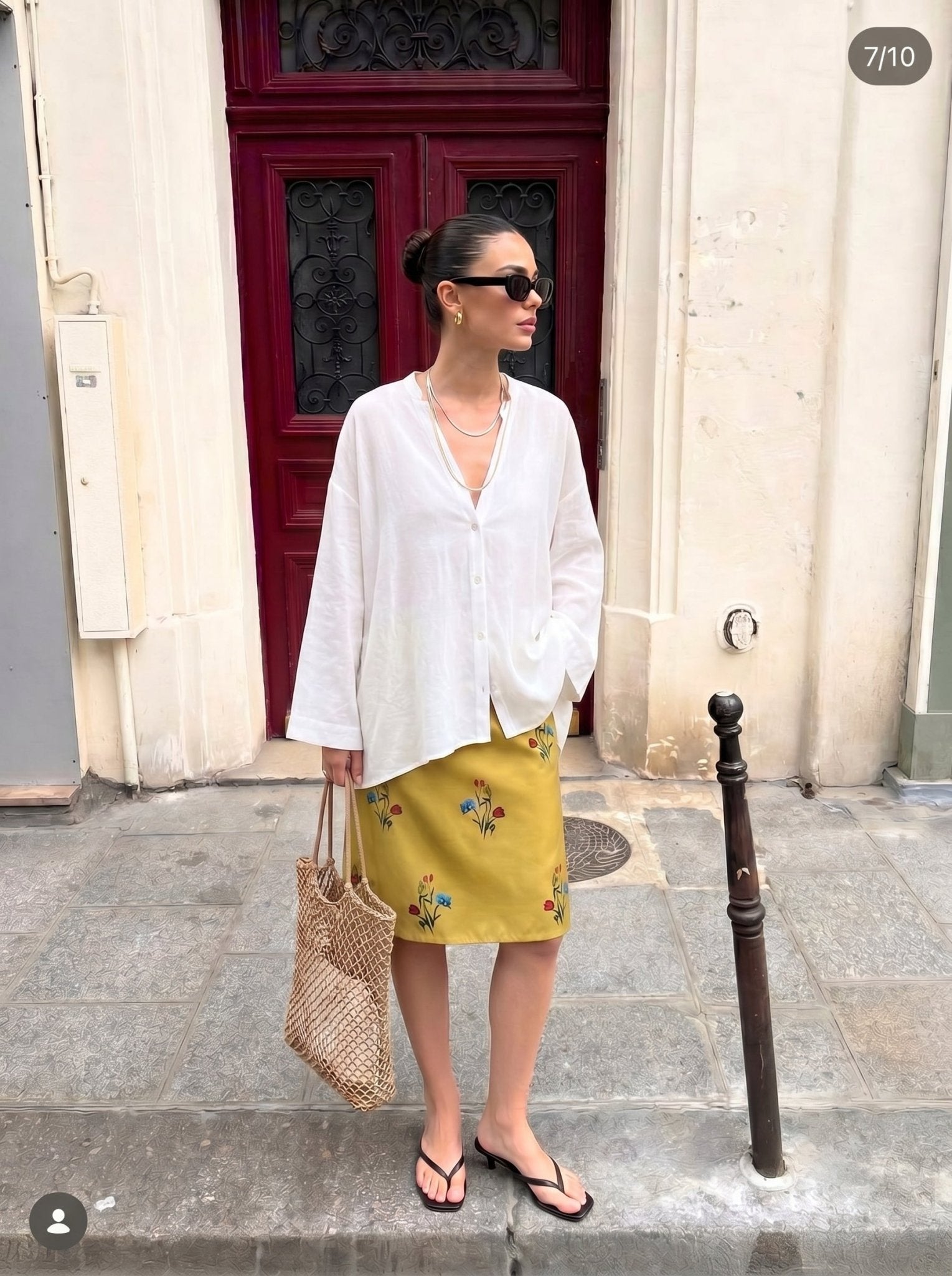 Elegant A-line Midi Skirt with Flowing Silhouette - Nettarei