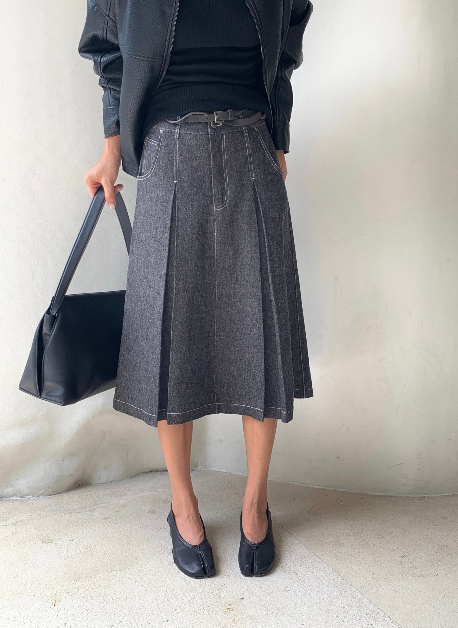 Essential Linen A - line Skirt - Nettarei