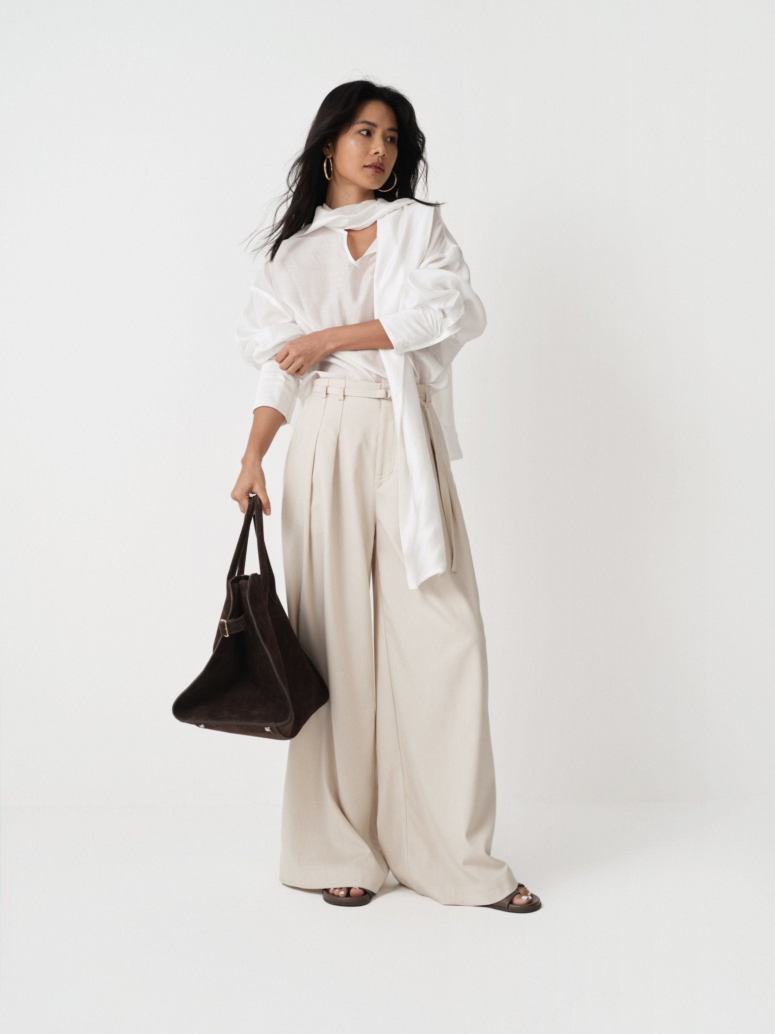 Fluid Lyocell Loose Shirt - Nettarei