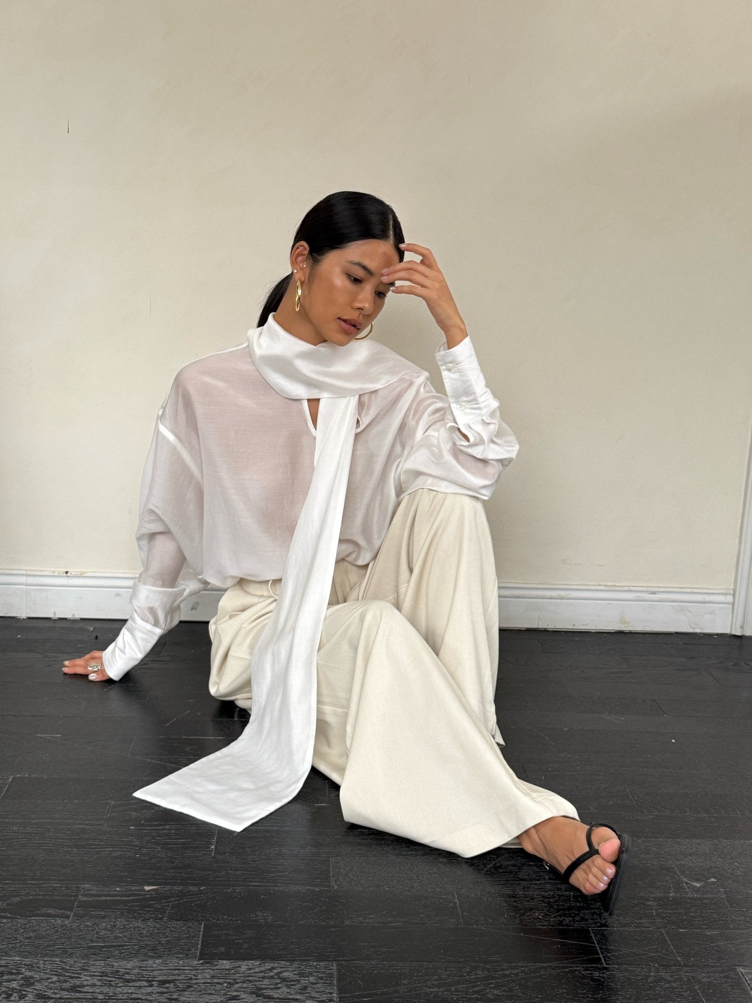 Fluid Lyocell Loose Shirt - Nettarei