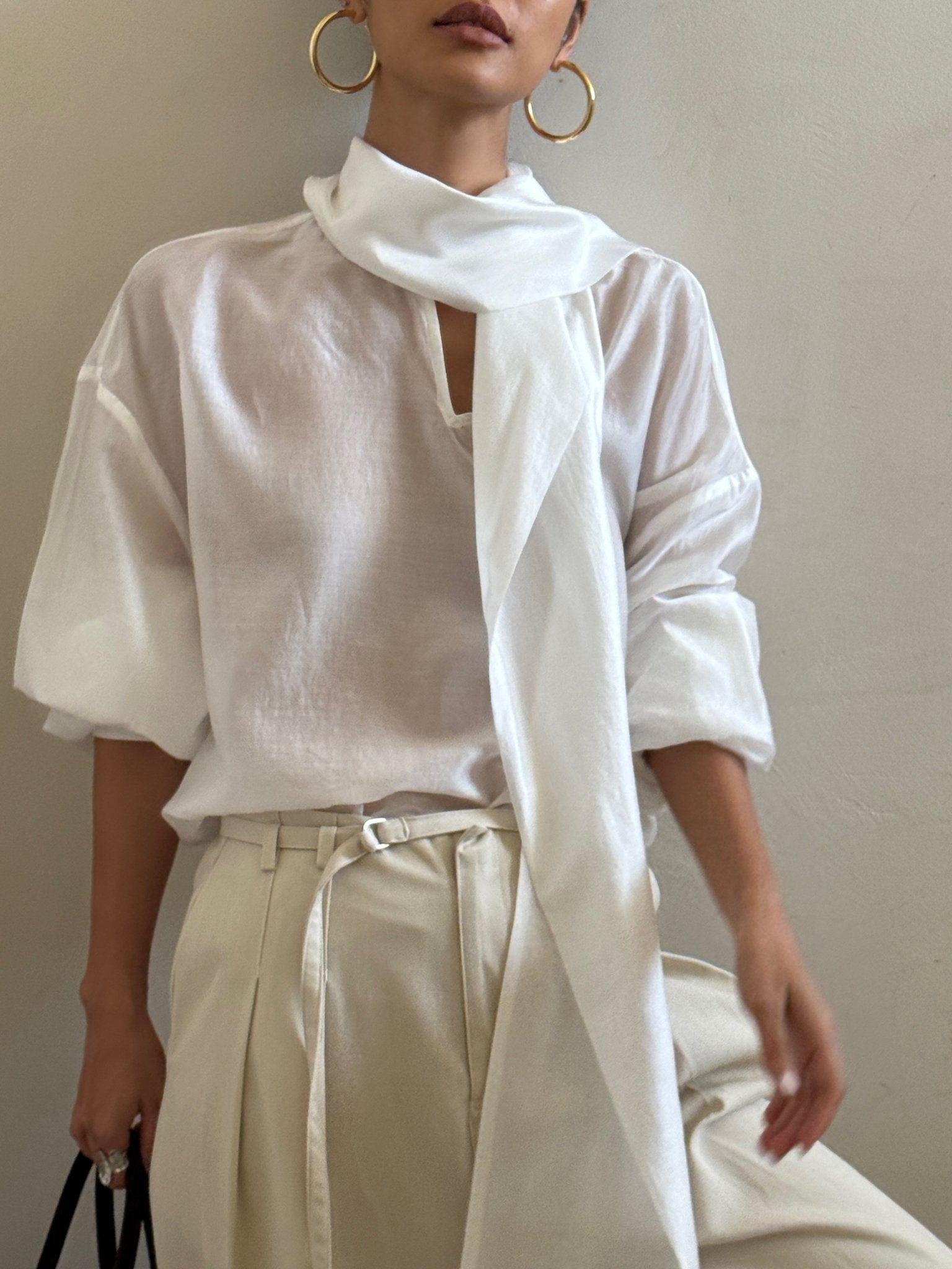 Fluid Lyocell Loose Shirt - Nettarei