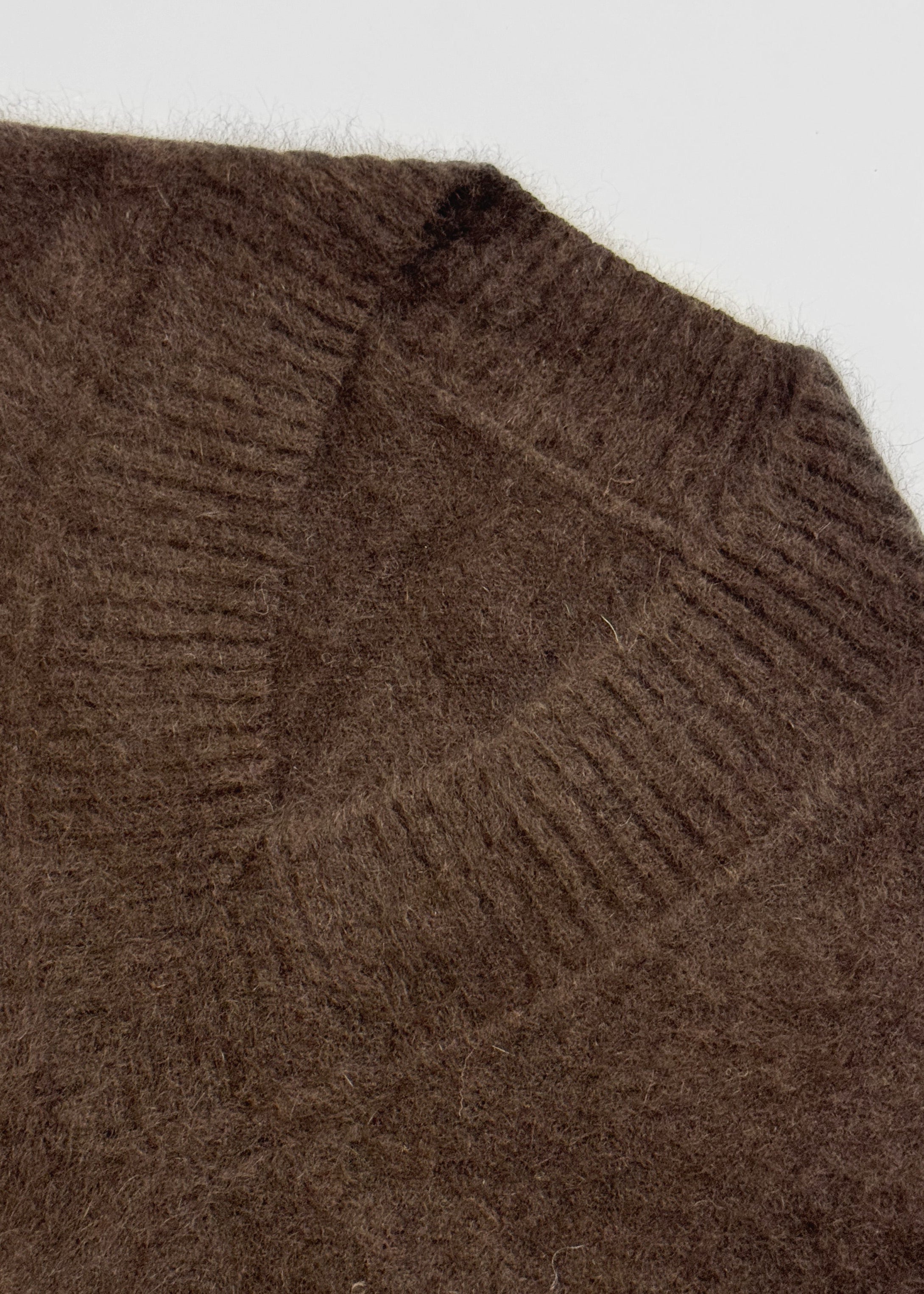 Minimalist Bear Wool Loose V - Neck Sweater for Women - Nettarei