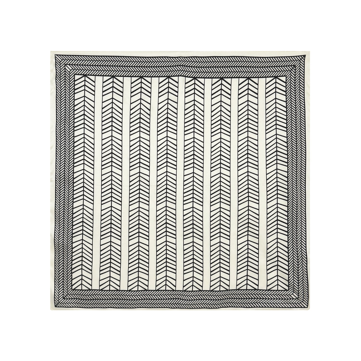 Minimalist Geometric Square Scarf with Modern Flair - Nettarei