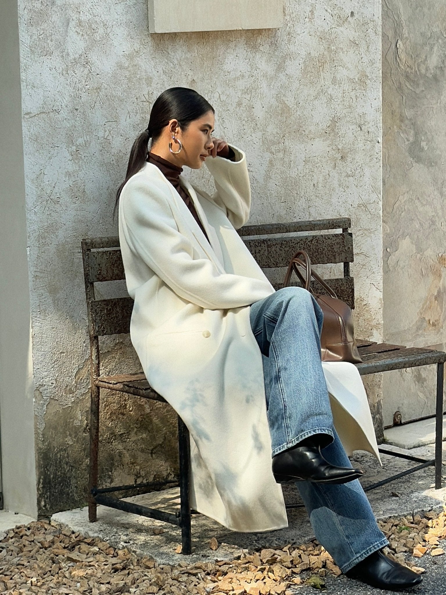 Minimalist Women's Cashmere Coat – Fall - Nettarei