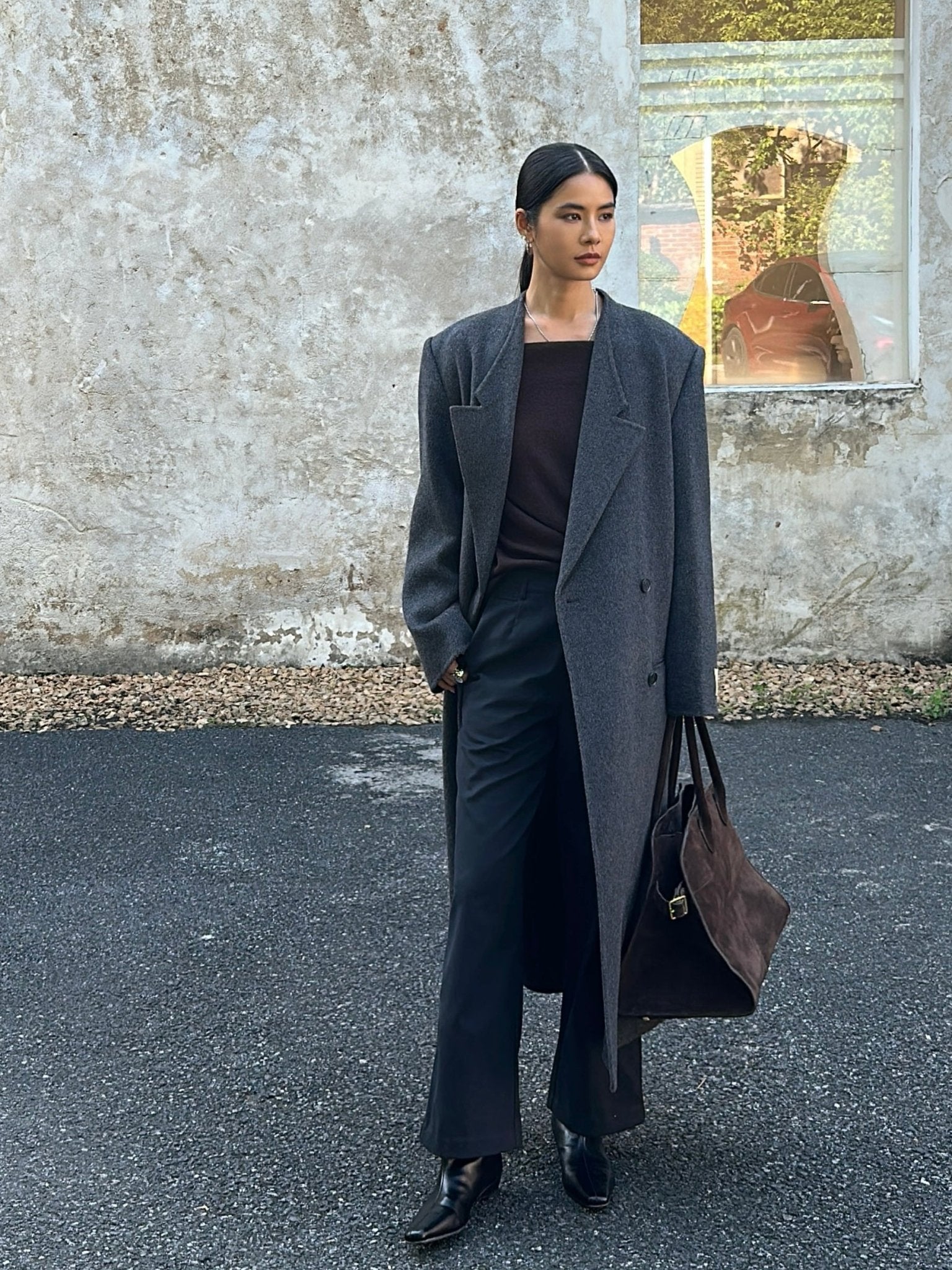 Minimalist Women's Cashmere Coat – Fall - Nettarei