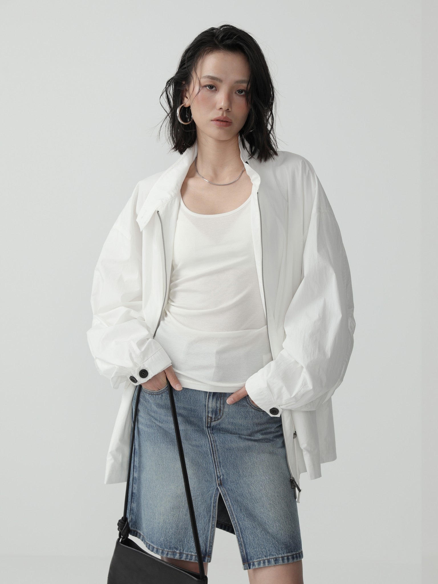 Oversize Minimalist Cargo Jacket - Nettarei