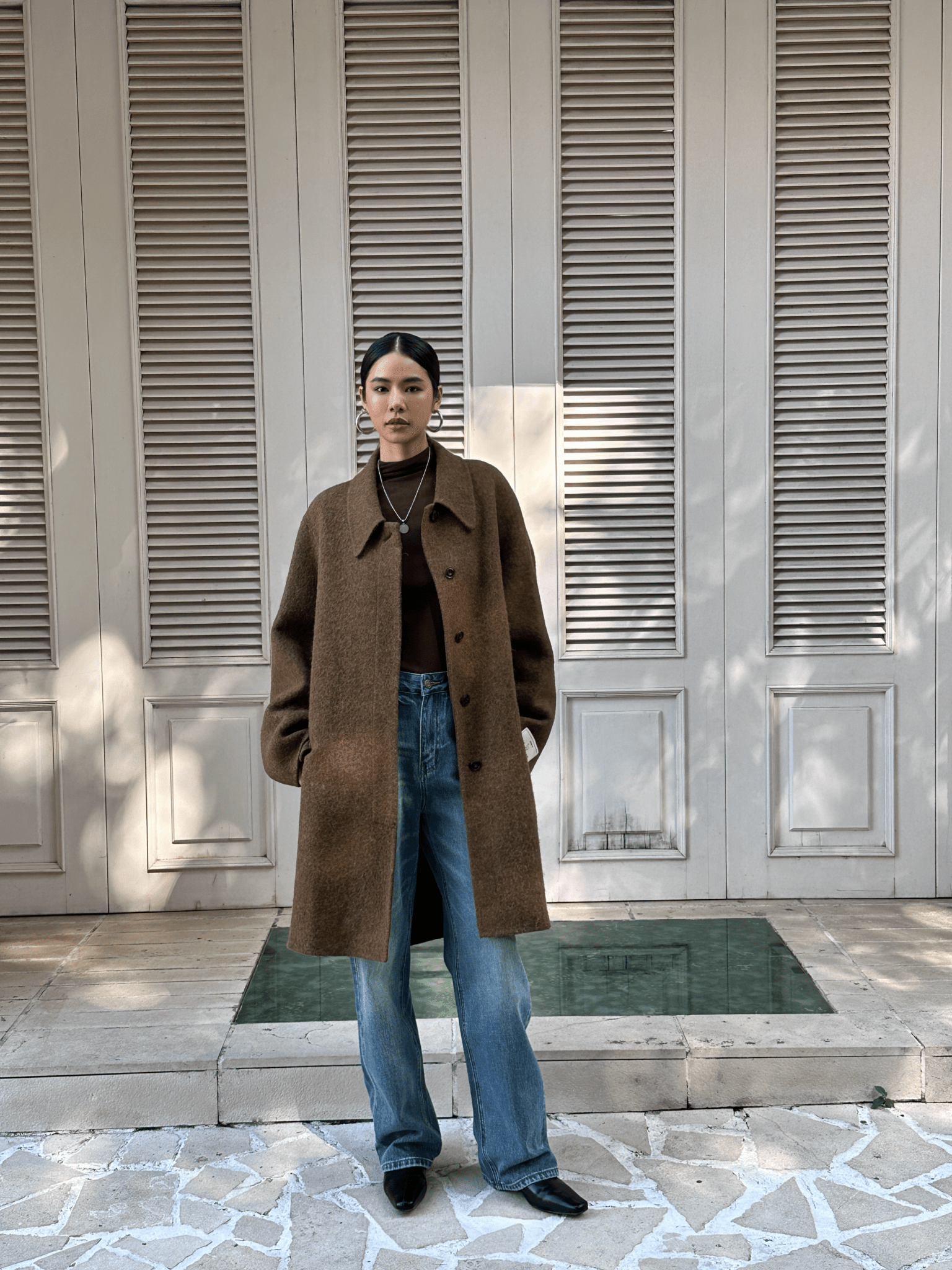 Oversized Minimalist Coat for Fall - Nettarei