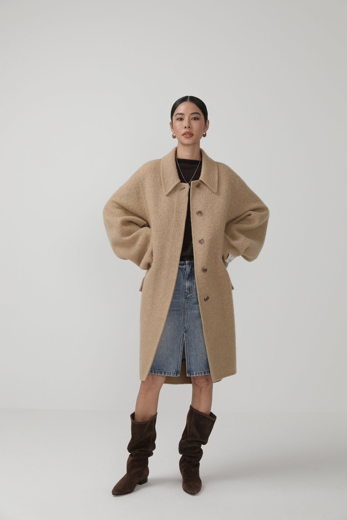 Oversized Minimalist Coat for Fall - Nettarei