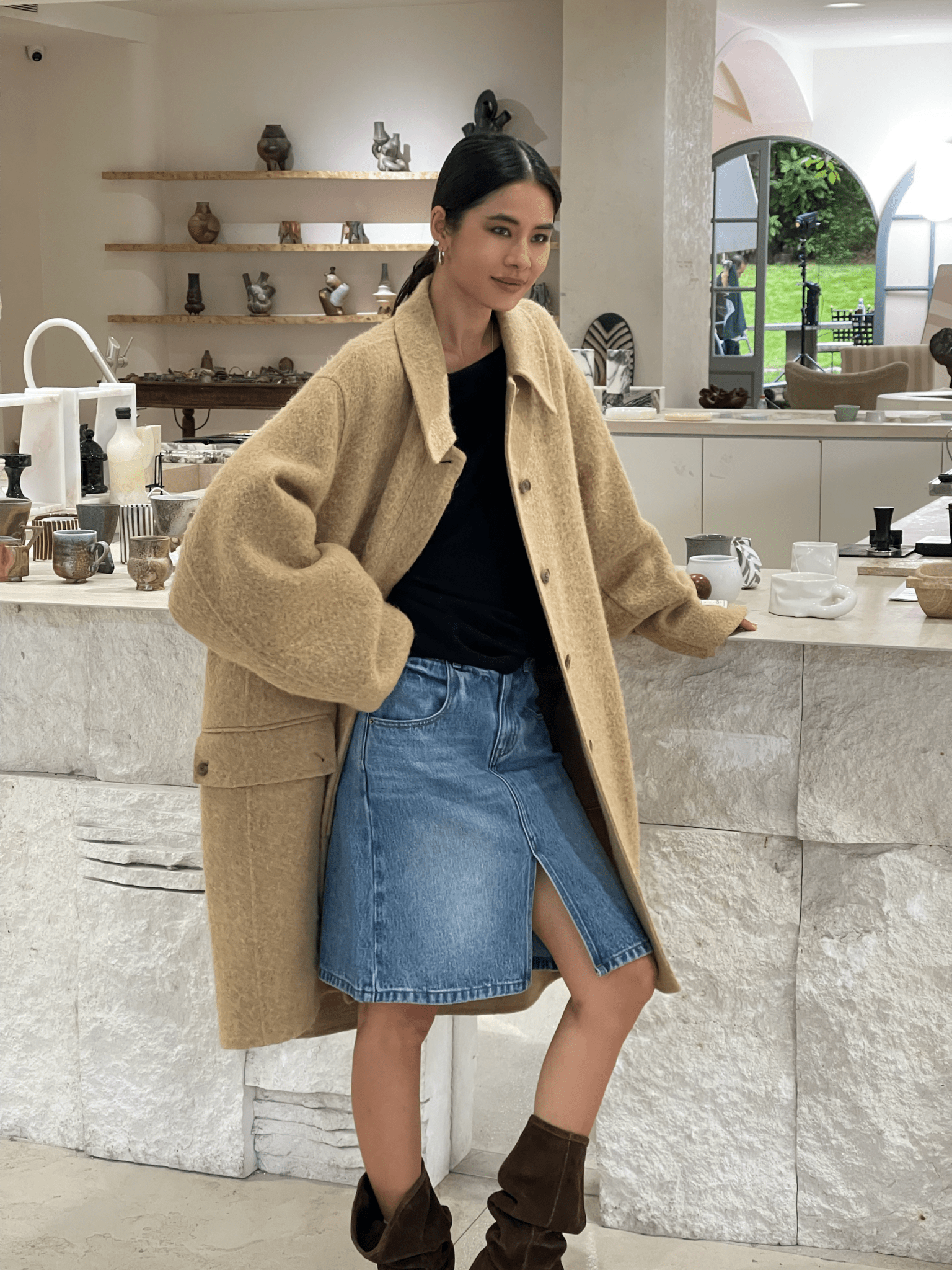 Oversized Minimalist Coat for Fall - Nettarei