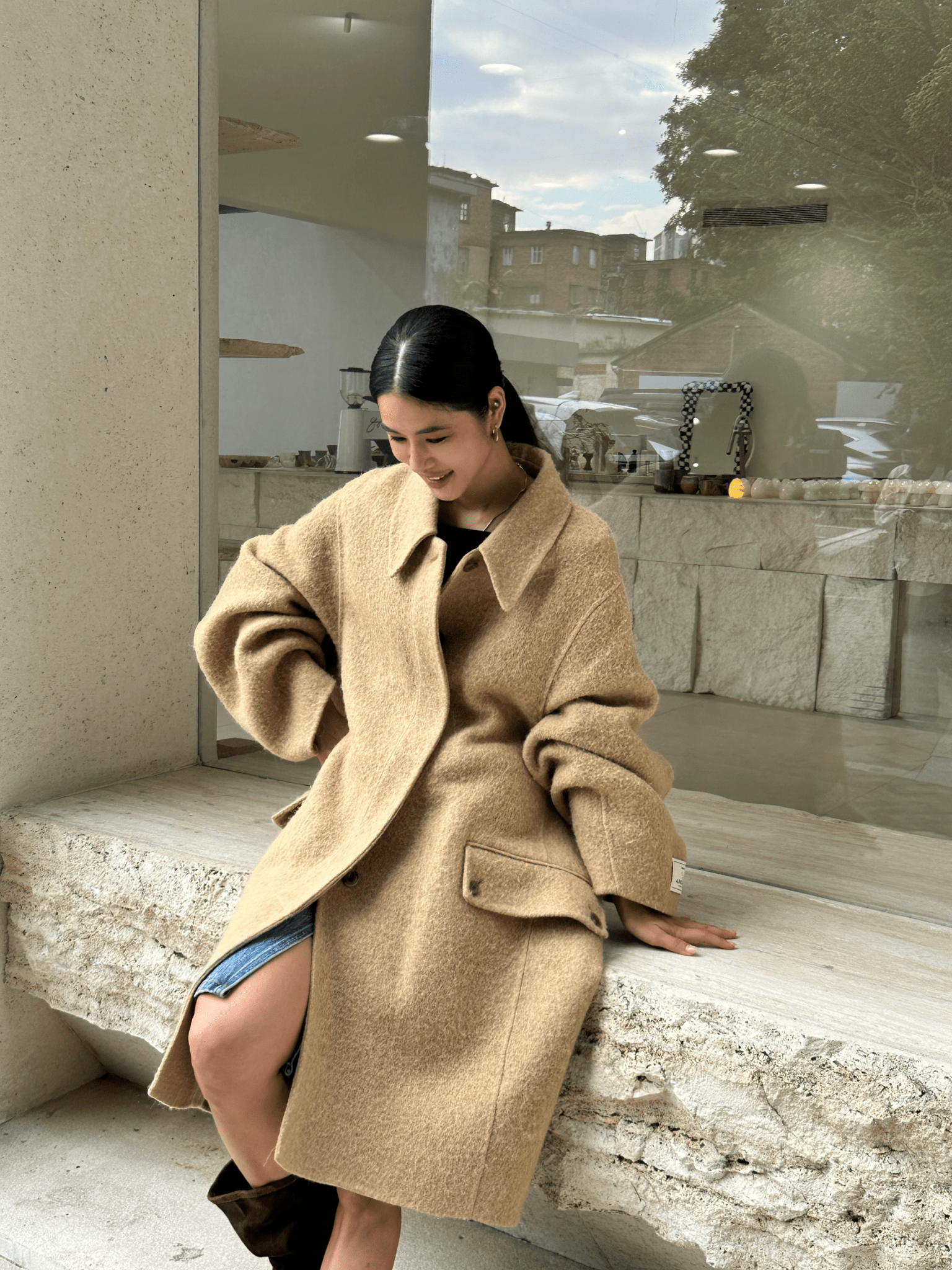 Oversized Minimalist Coat for Fall - Nettarei