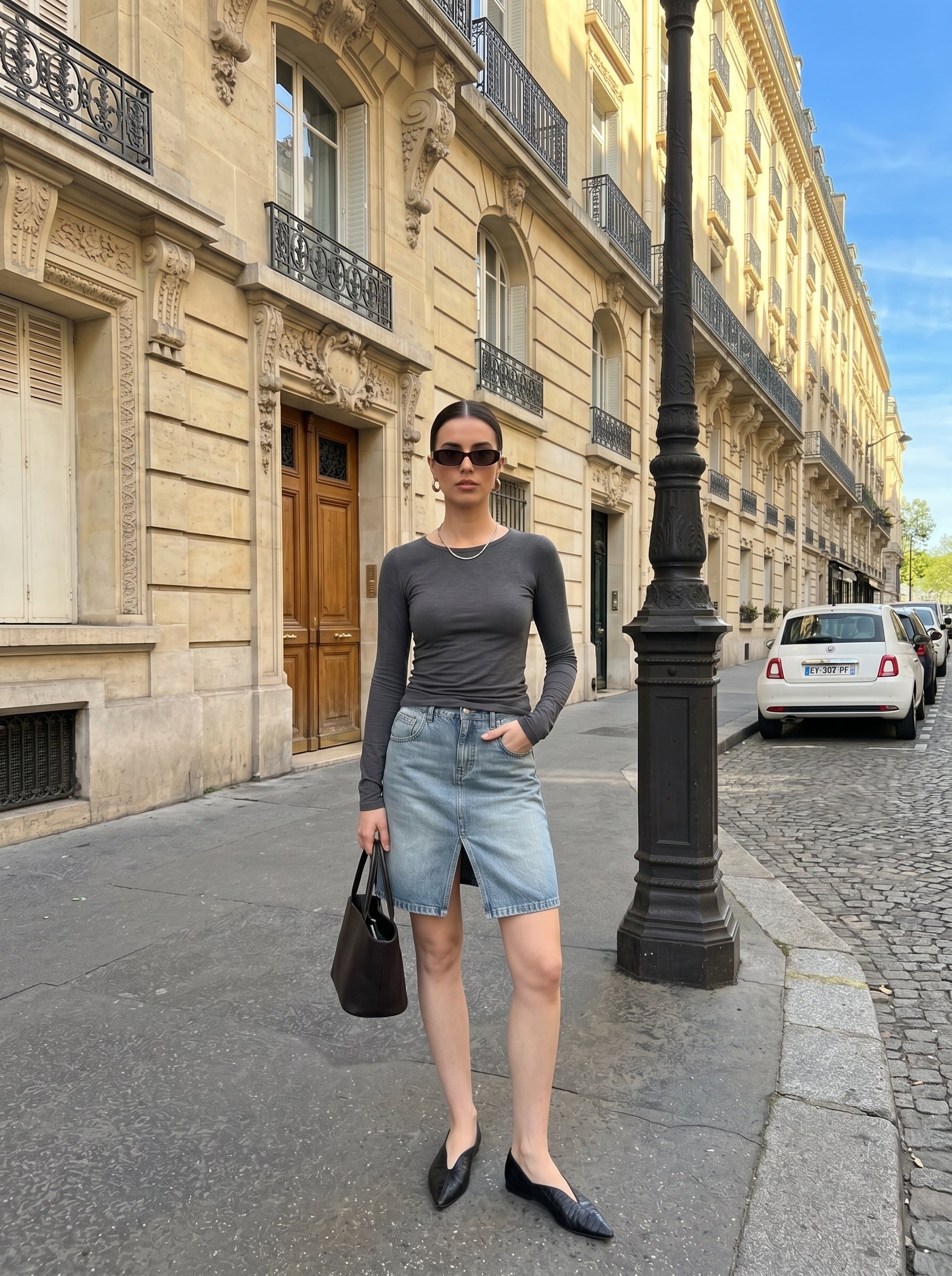 Sleek Minimalist Square Scarf for Women
