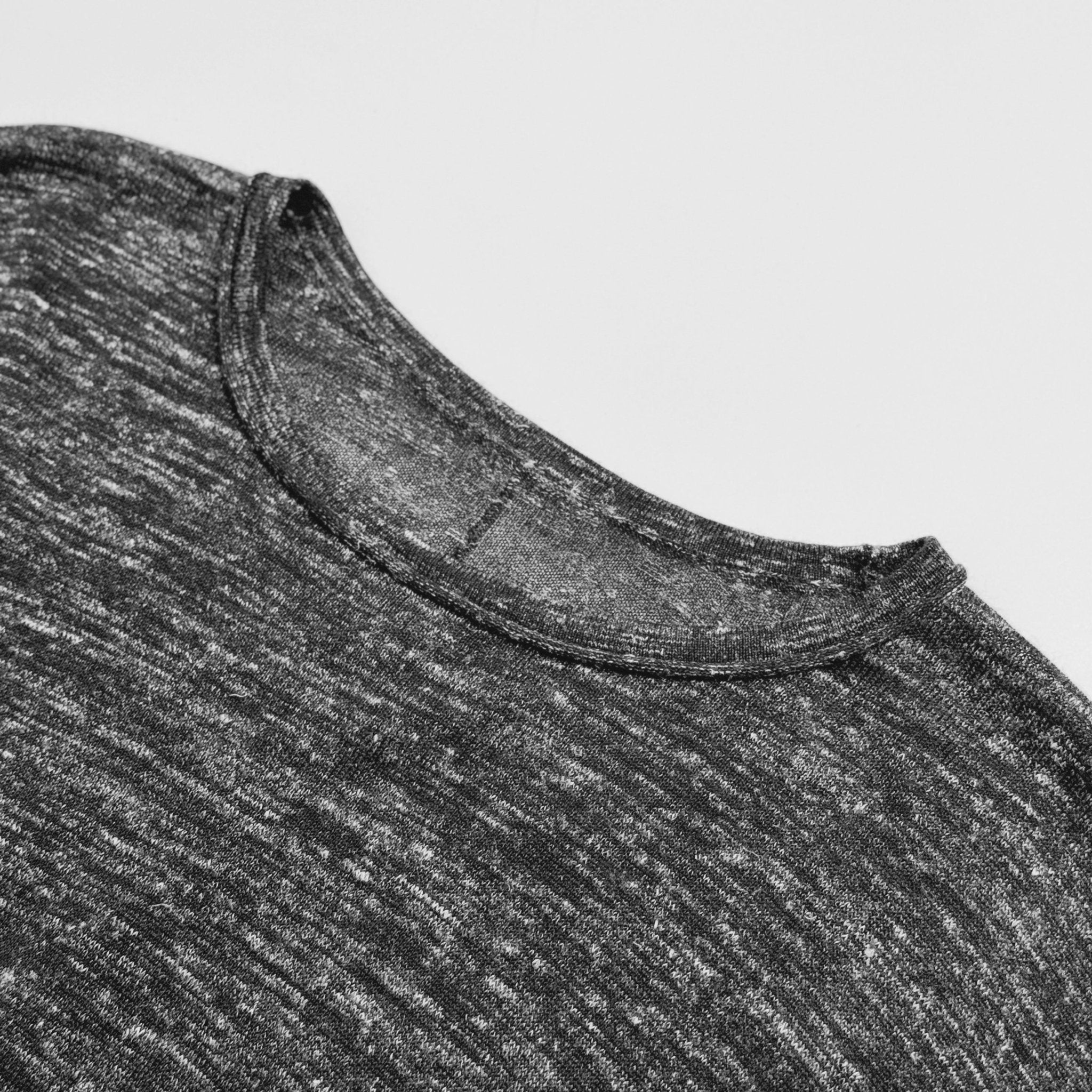 Pure Linen Loose Long Sleeve T-shirt - Nettarei