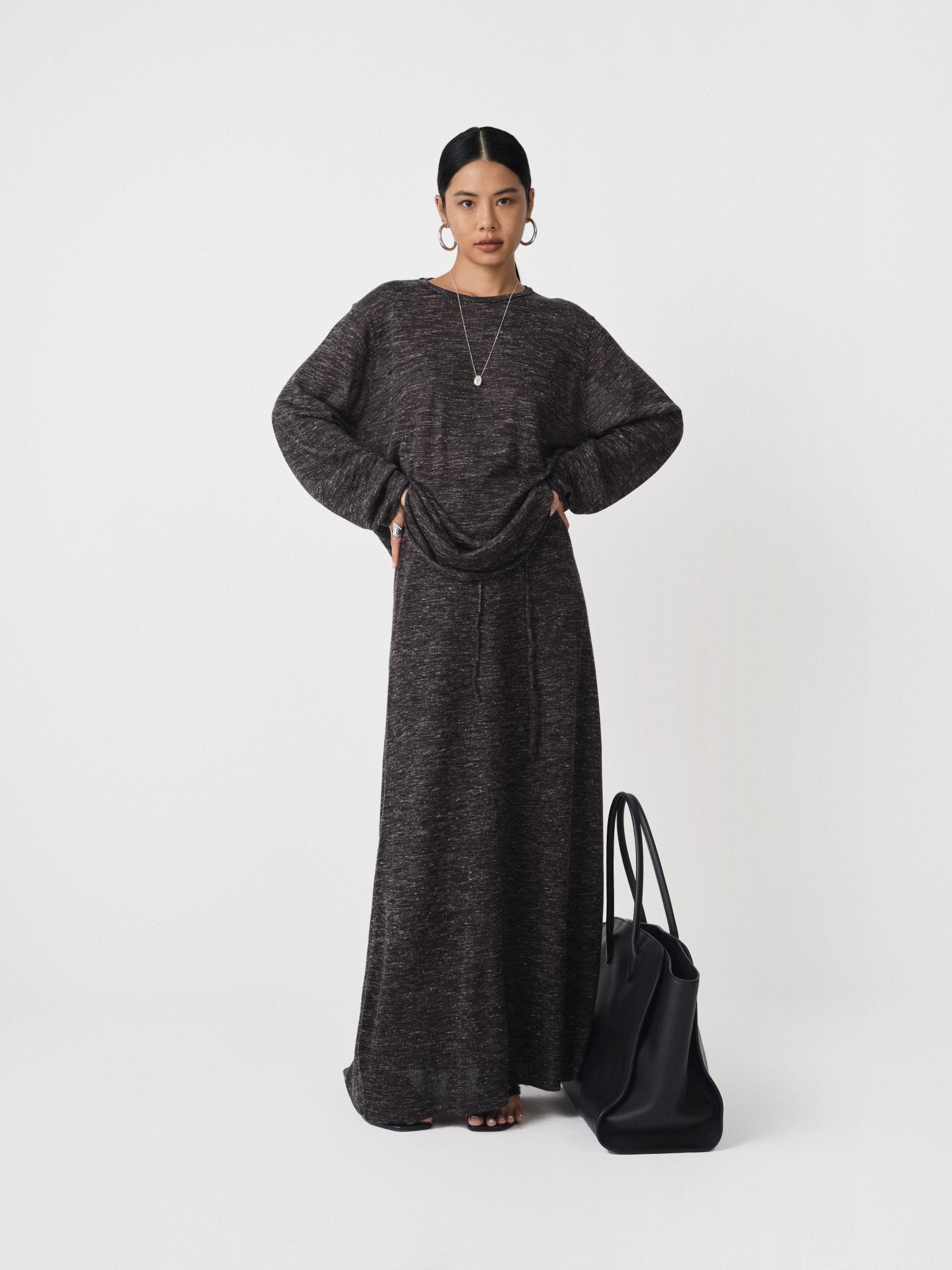 Pure Linen Loose Long Sleeve T-shirt - Nettarei