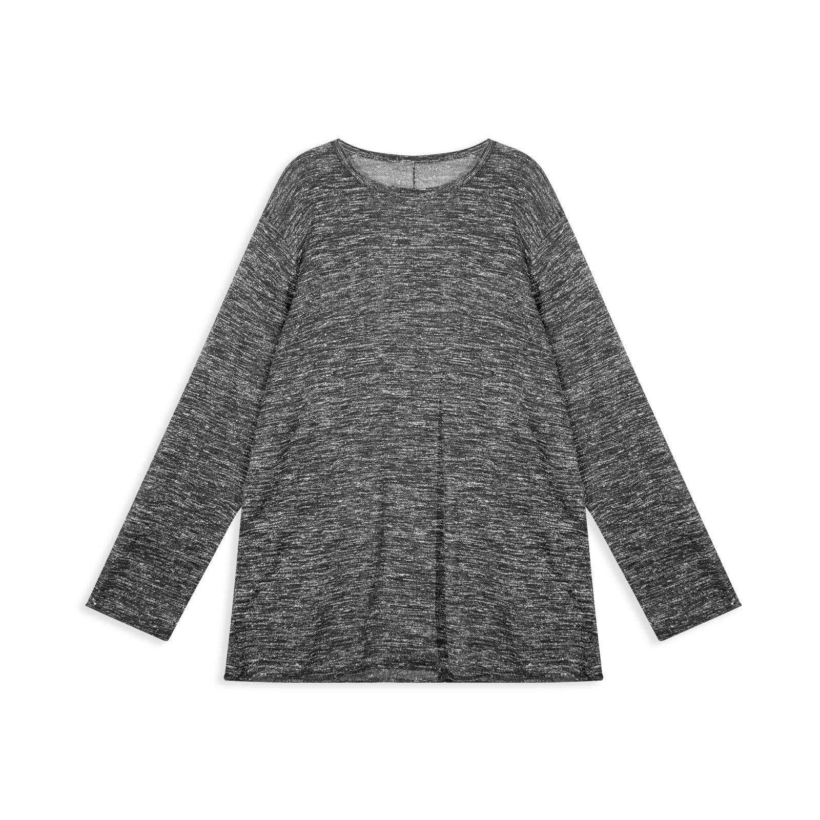 Pure Linen Loose Long Sleeve T-shirt - Nettarei