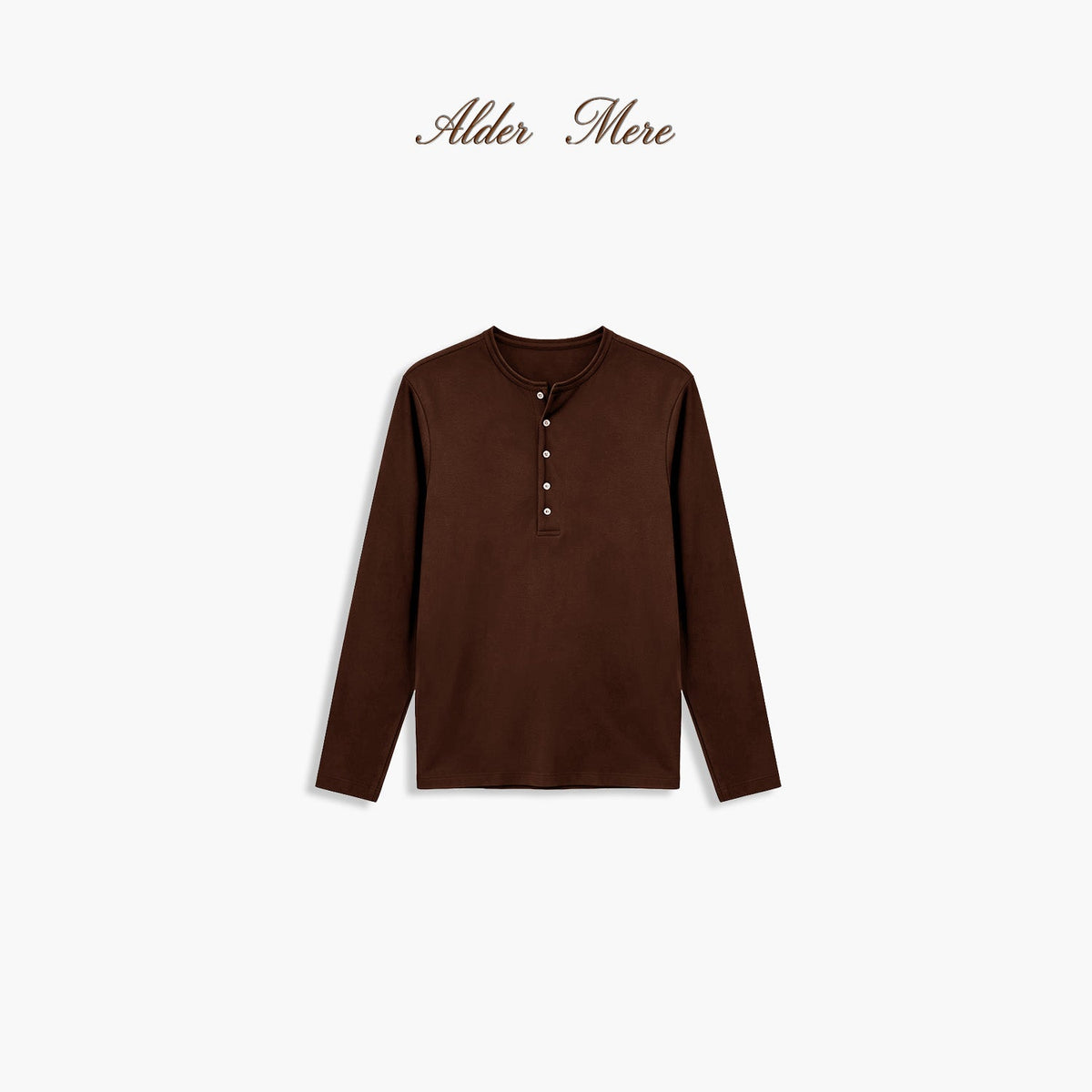 Relaxed Henley Long-Sleeve Tee – Breathable Viscose-Cotton Blend Top for Men - Nettarei