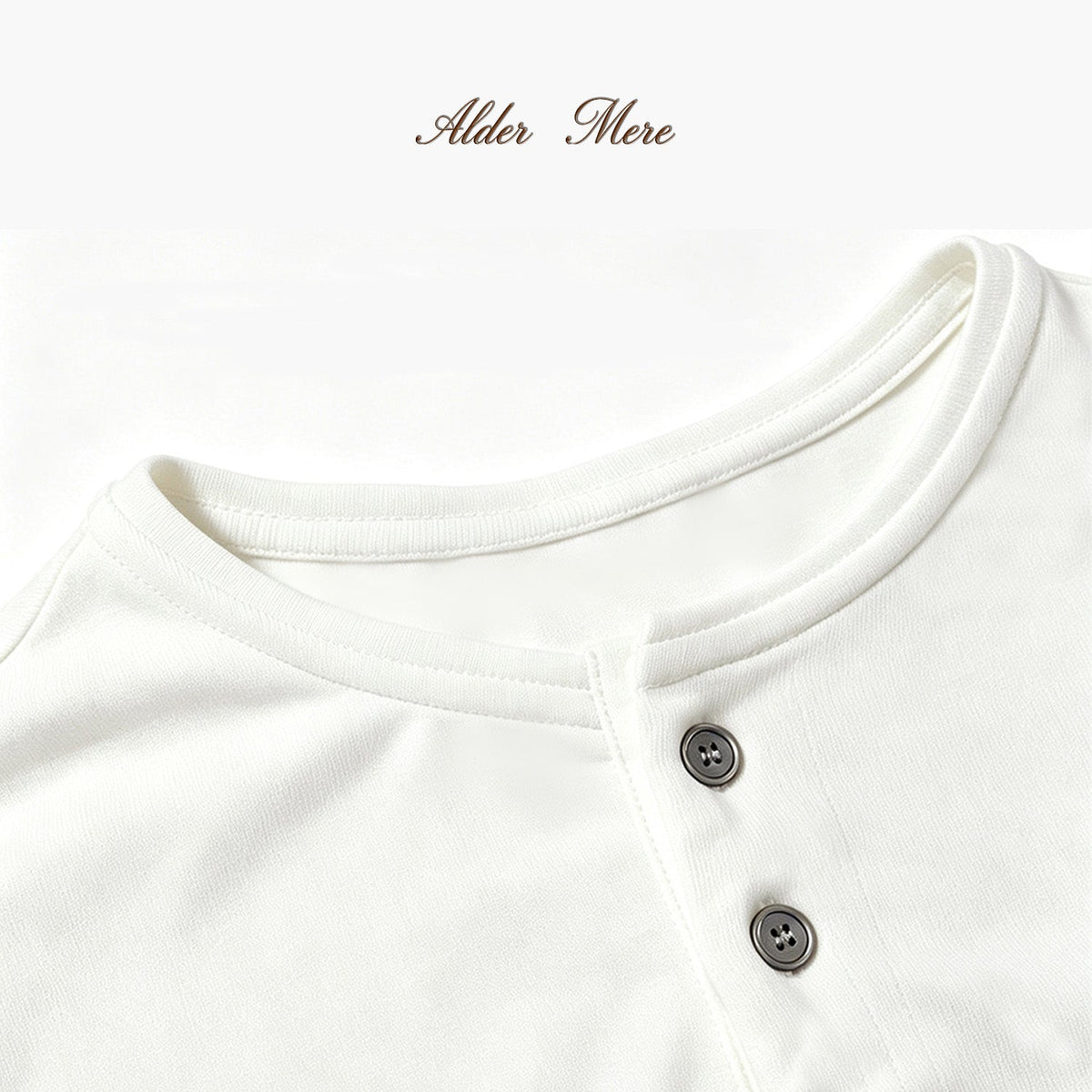 Relaxed Henley Long-Sleeve Tee – Breathable Viscose-Cotton Blend Top for Men - Nettarei