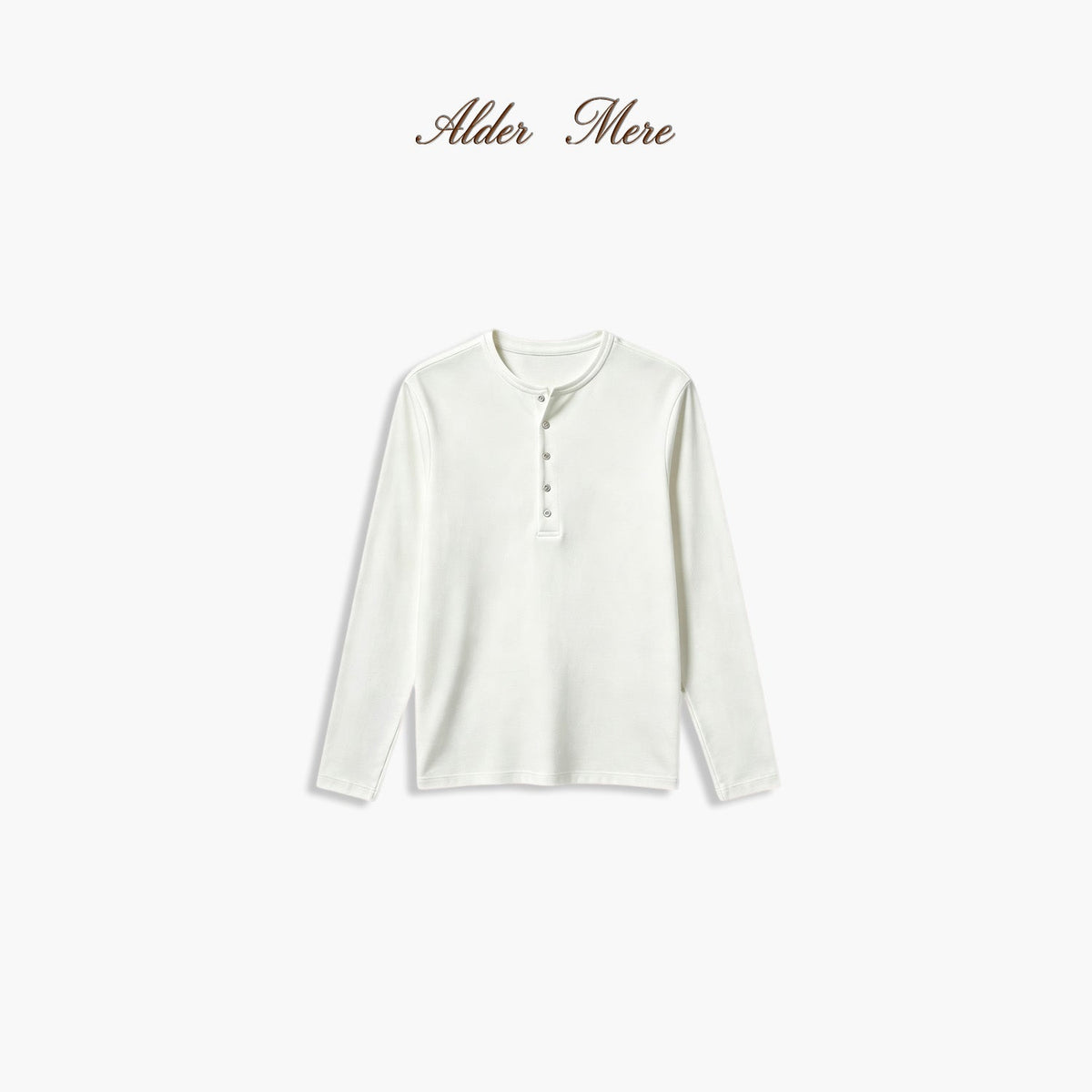 Relaxed Henley Long-Sleeve Tee – Breathable Viscose-Cotton Blend Top for Men - Nettarei