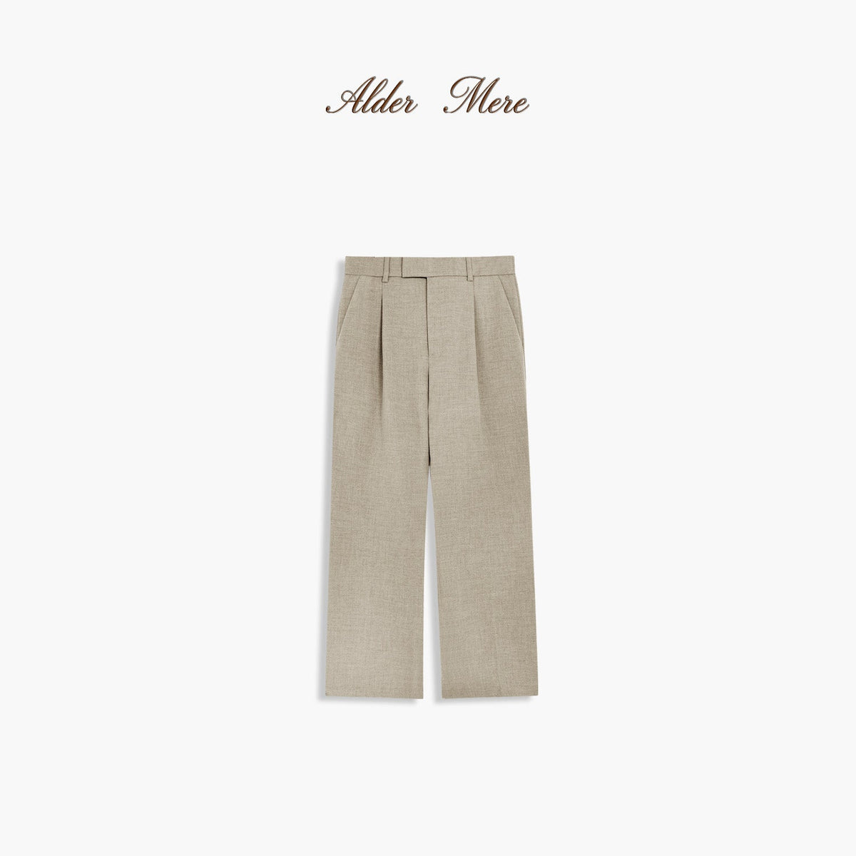 Relaxed Straight-Leg Trousers – Wrinkle-Resistant Wool-Blend Pants with Elastic Back Waist for Men - Nettarei