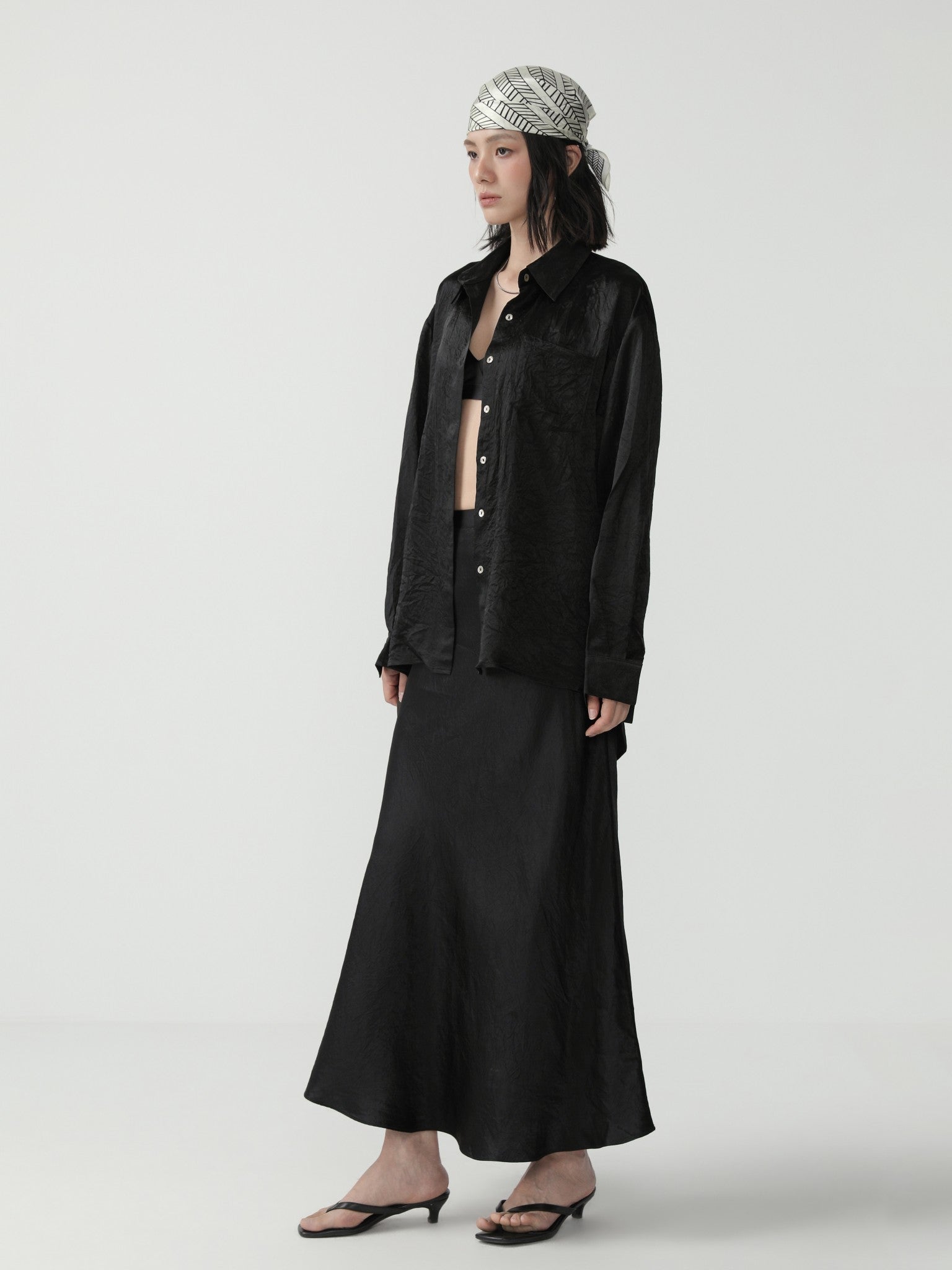 Sleek High - Waist A - Line Midi Skirt for Women - Nettarei