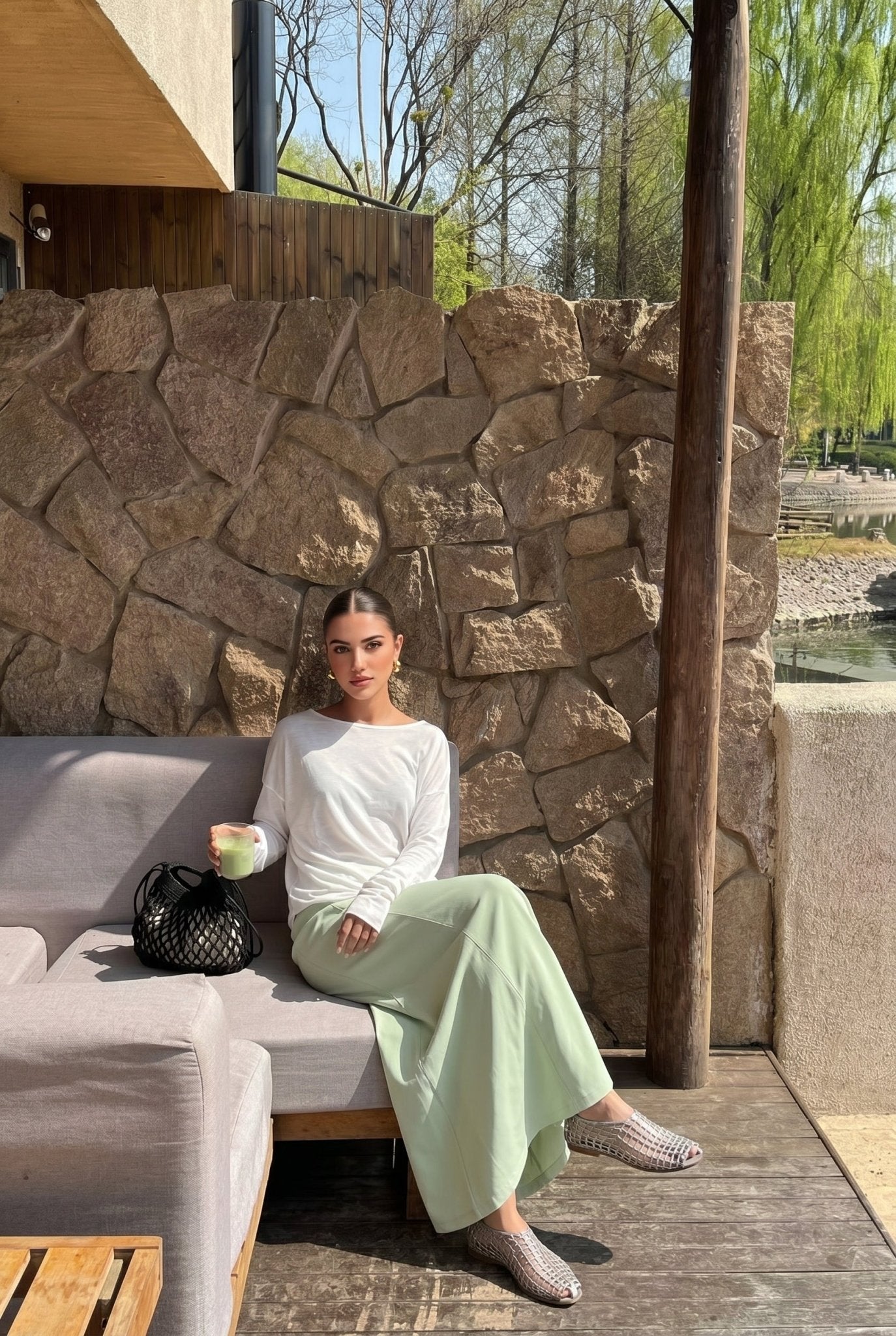 Sleek High-Waist Knit Skirt for Women - Nettarei