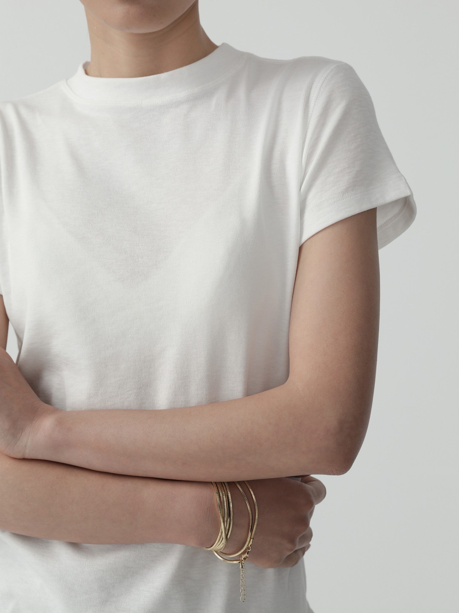 Sleek Minimal Modal Cotton Fitted T-Shirt - Nettarei