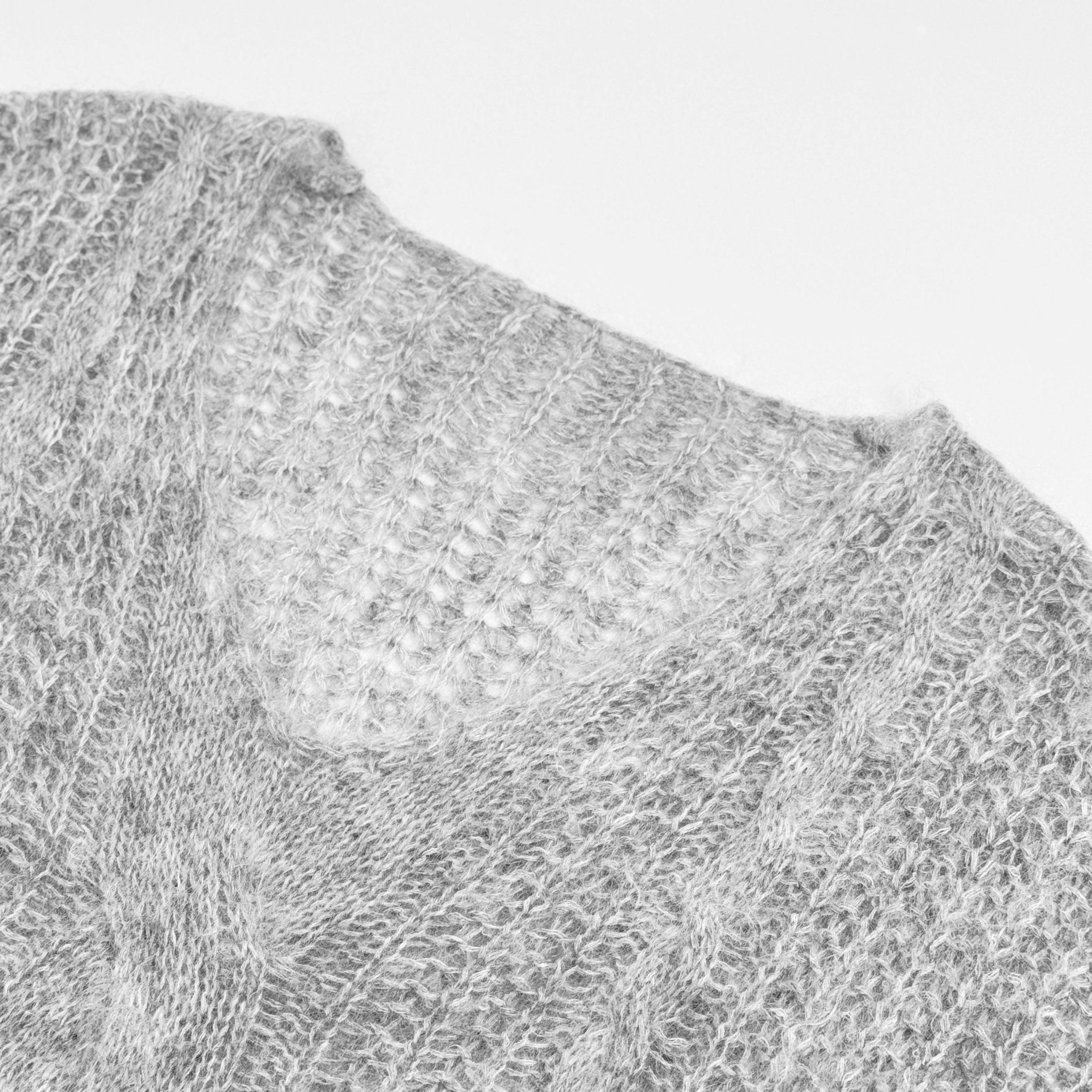 Soft V - Neck Mohair Sweater - Nettarei
