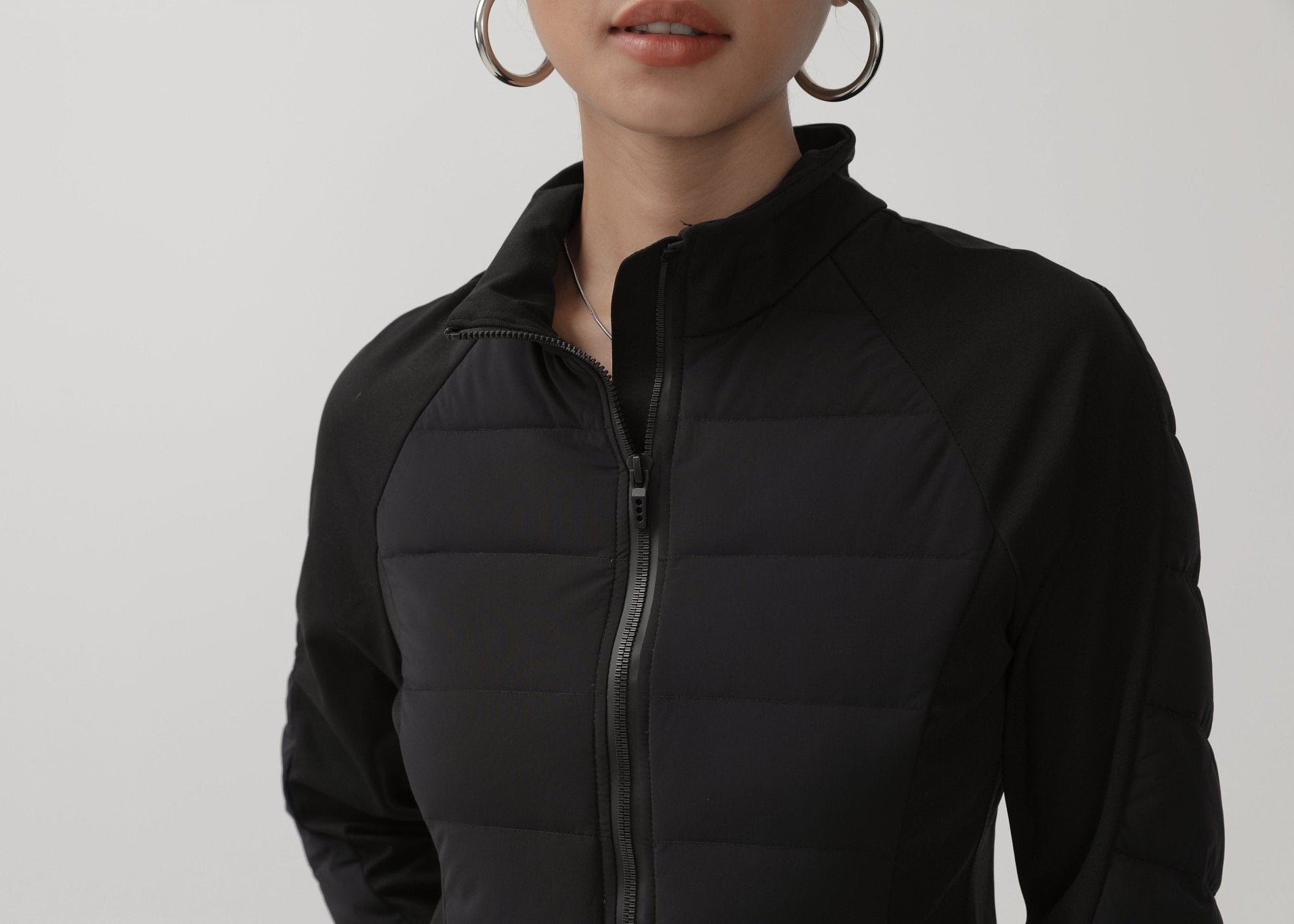 Tailored Stand - Collar Slim Zip Jacket - Nettarei