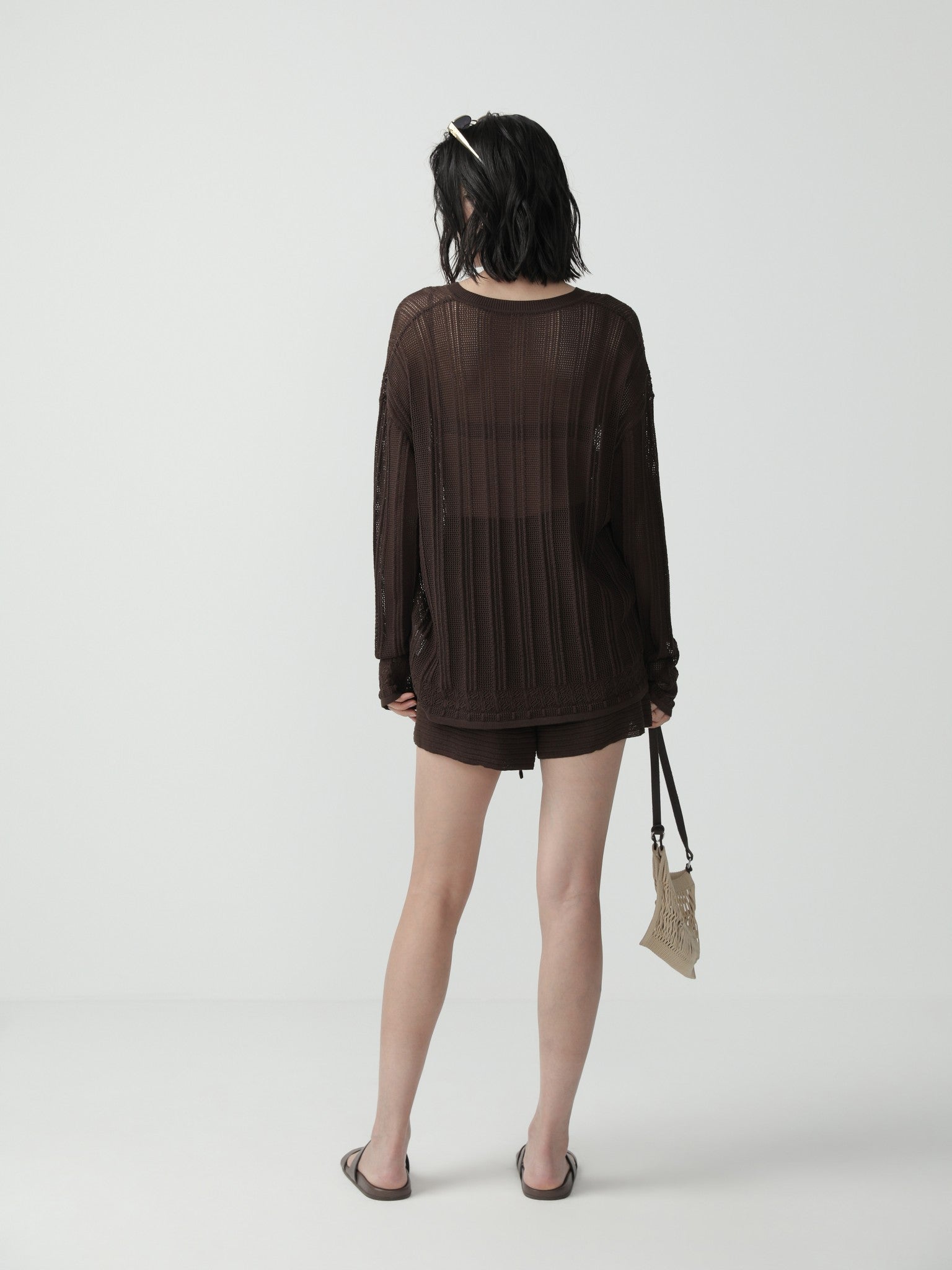 Sleek Minimalist Wide-Leg Knit Shorts