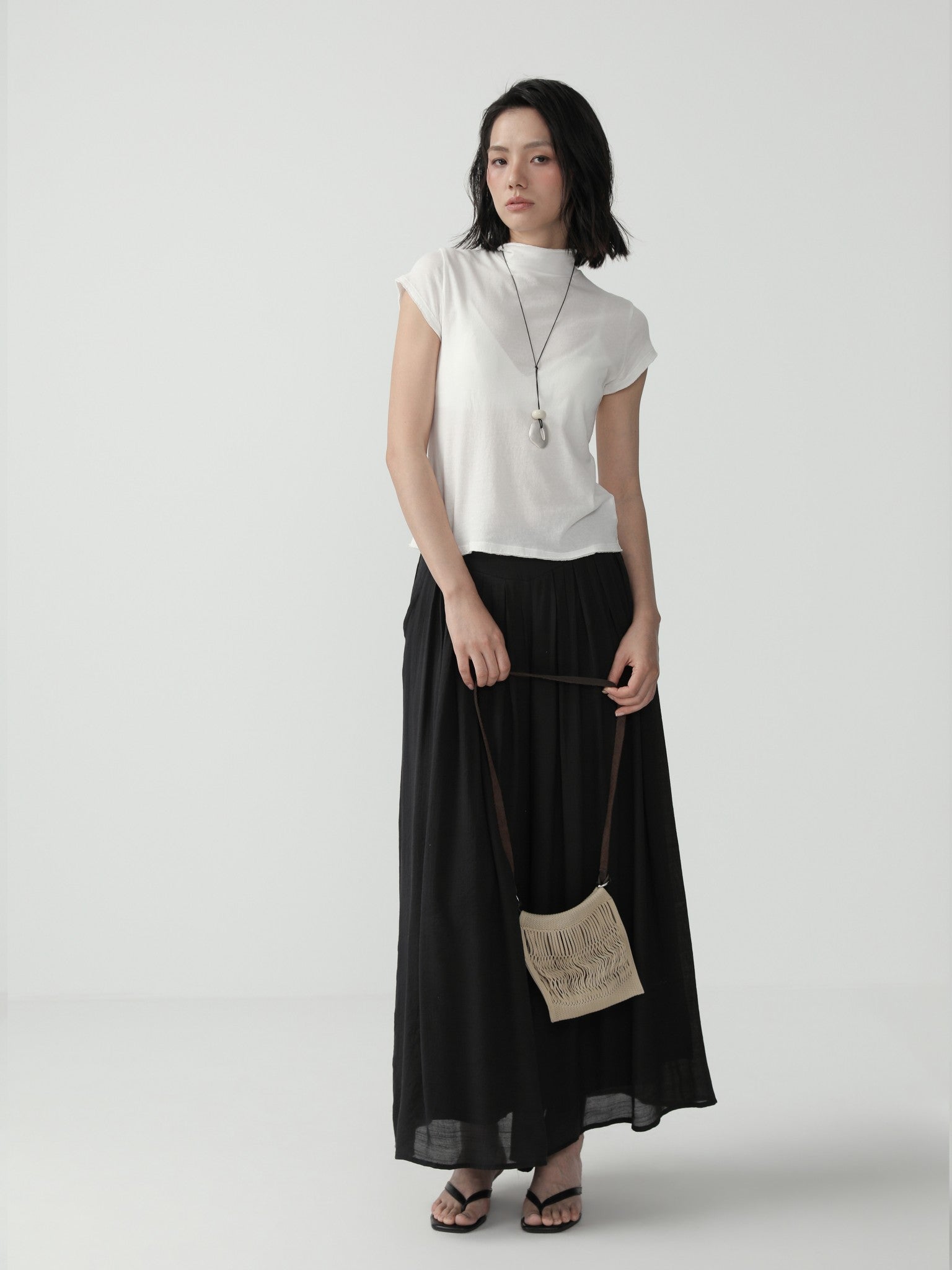 Slim Stretch Turtleneck Tee with Sleek Minimalist Design