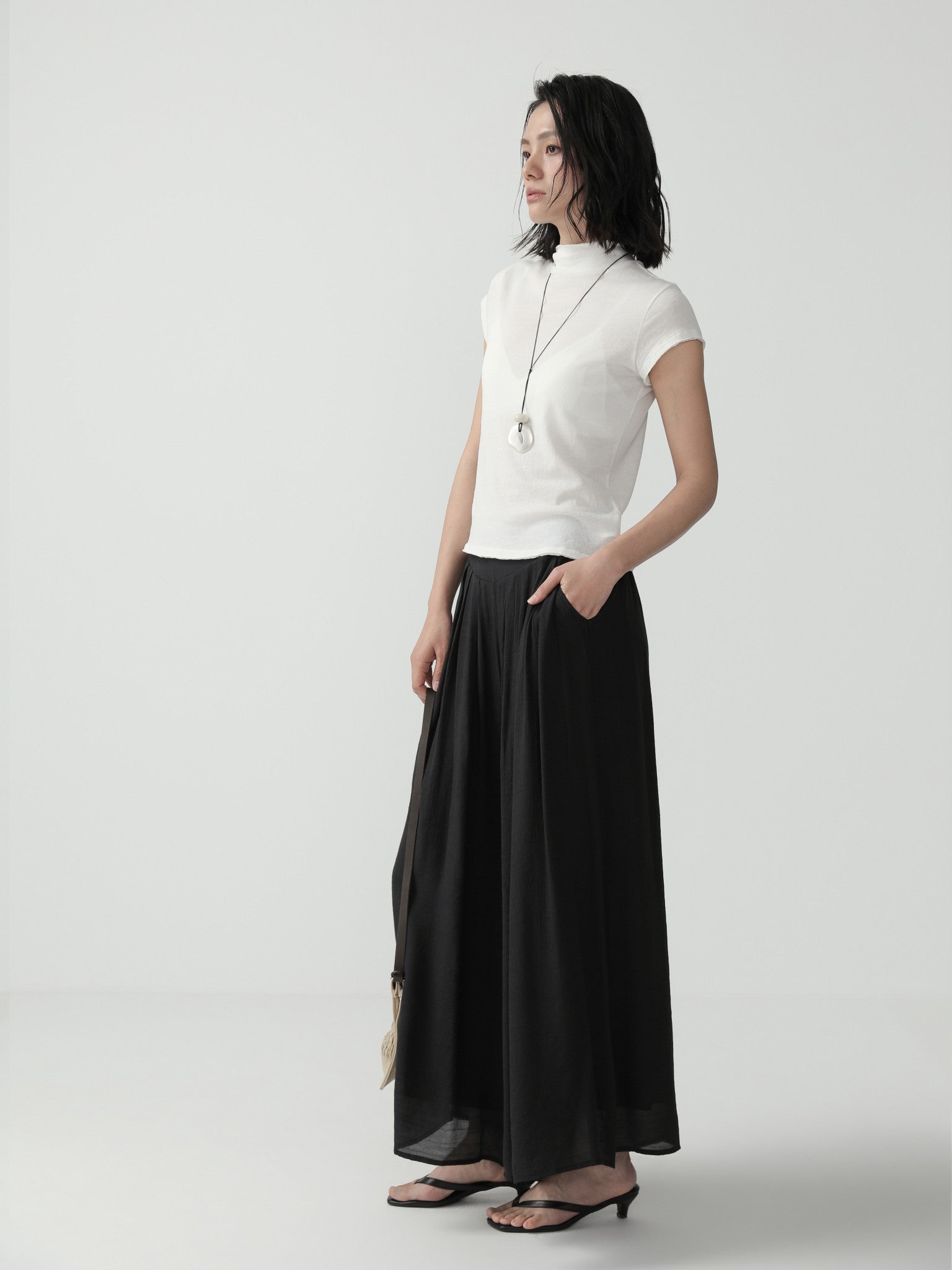 Slim Stretch Turtleneck Tee with Sleek Minimalist Design