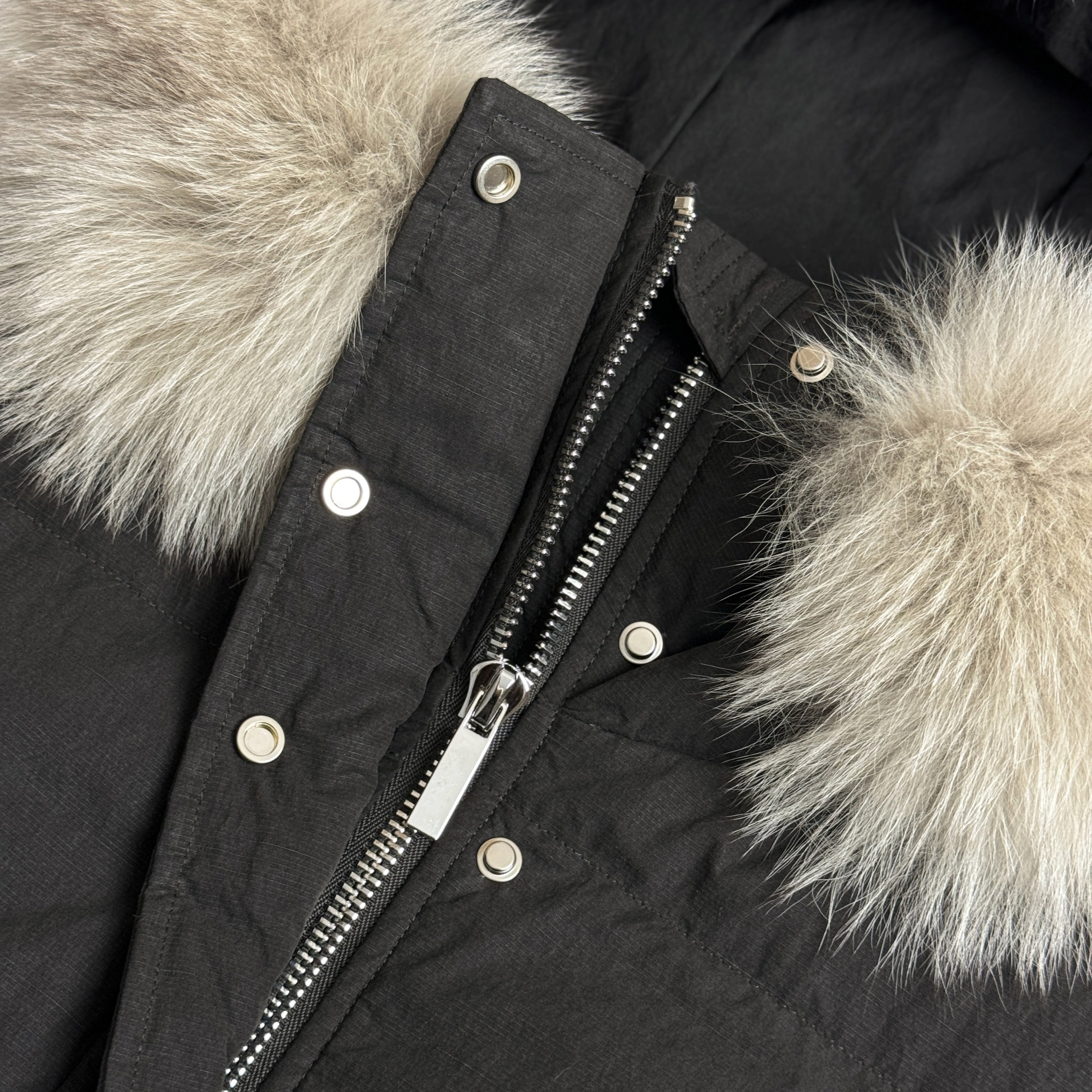 White Minimalist Long Parka