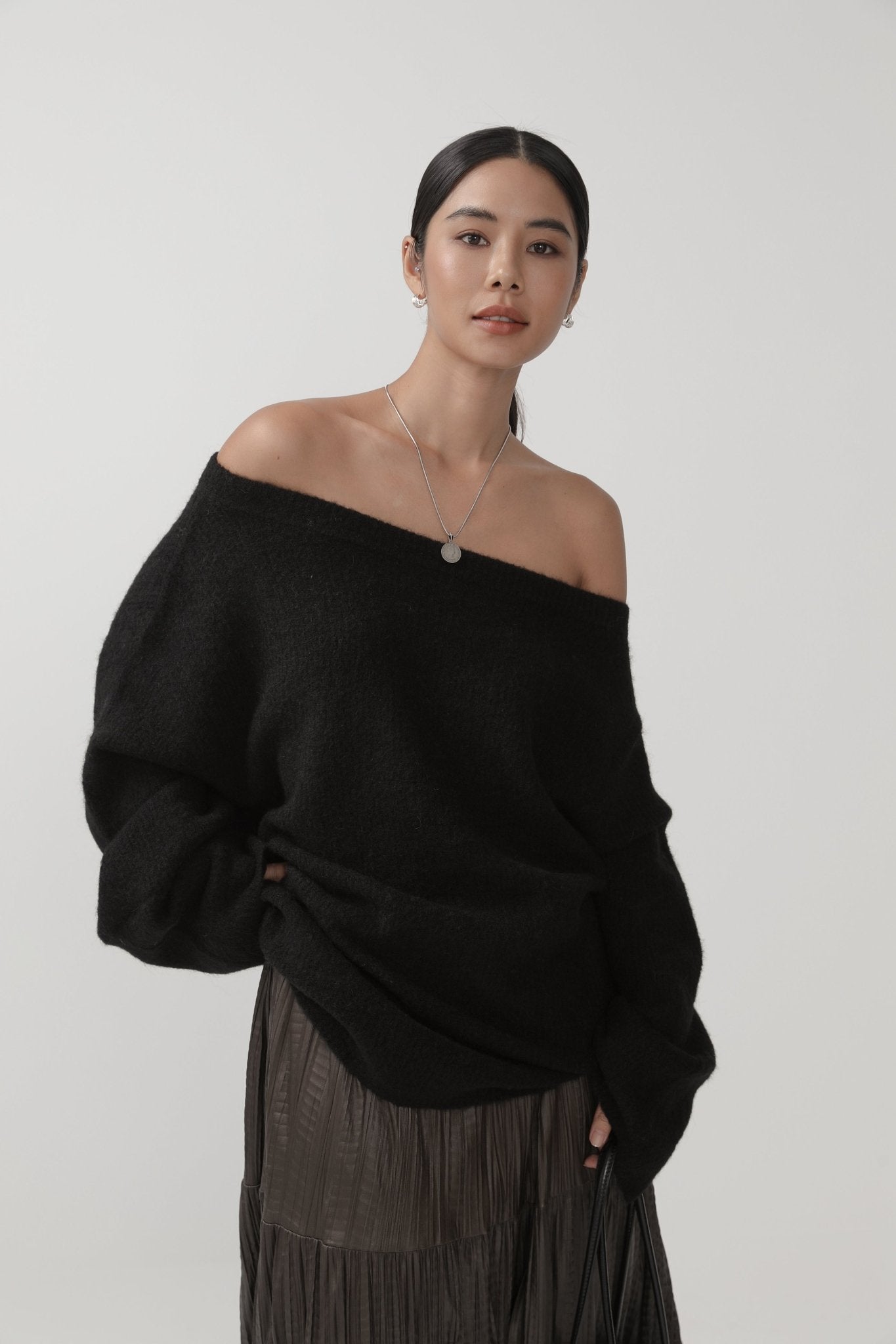 Alpaca Loose Sweater - Nettarei