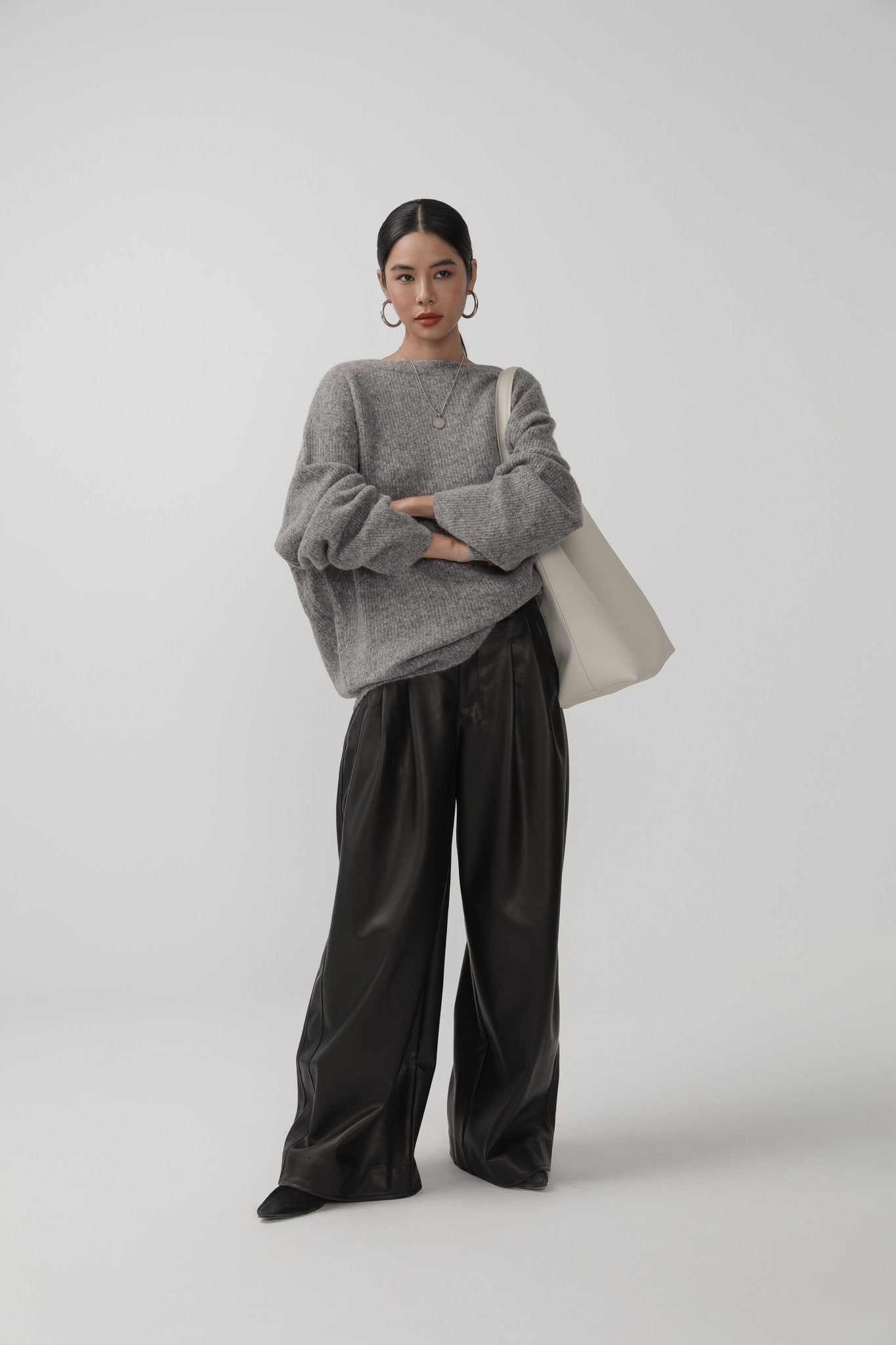 Alpaca Loose Sweater - Nettarei