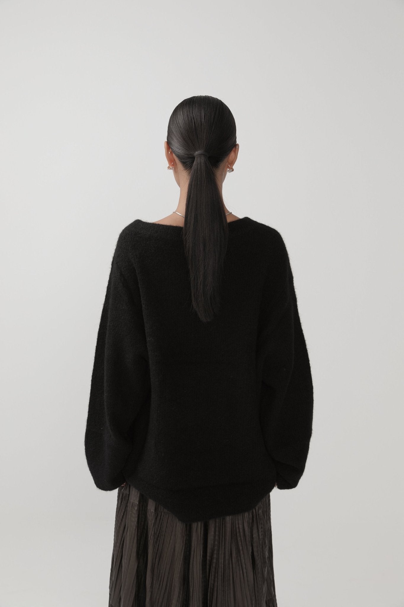 Alpaca Loose Sweater - Nettarei