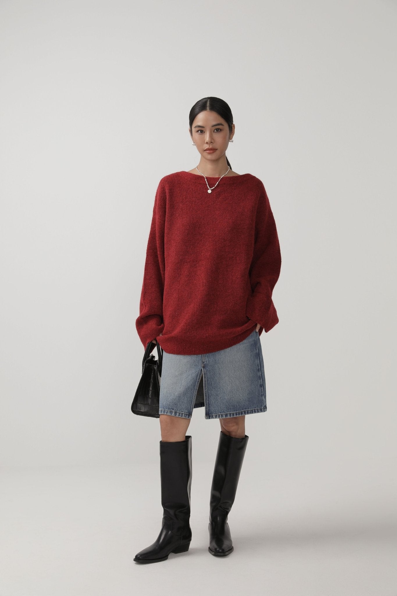 Alpaca Loose Sweater - Nettarei