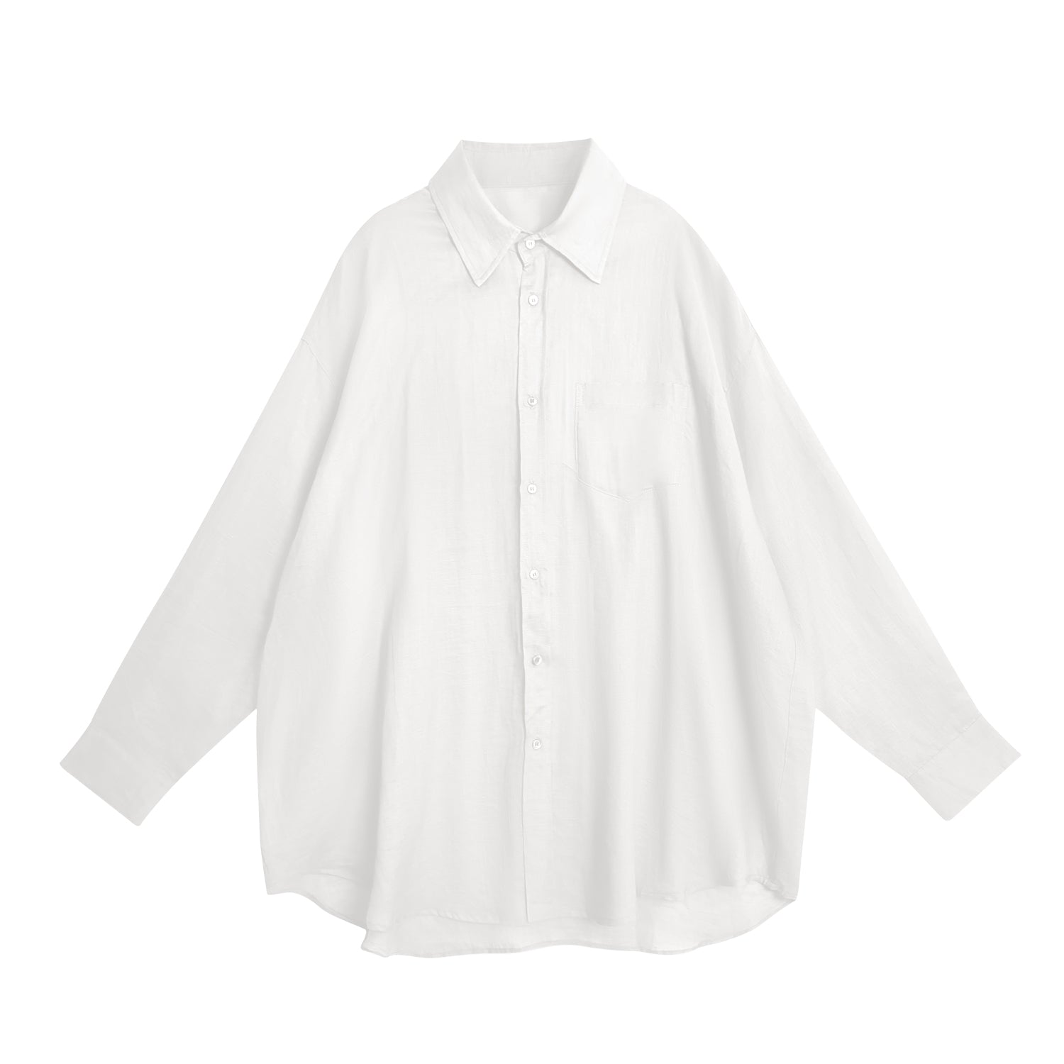 Oversized Minimalist Style Ramie Shirt