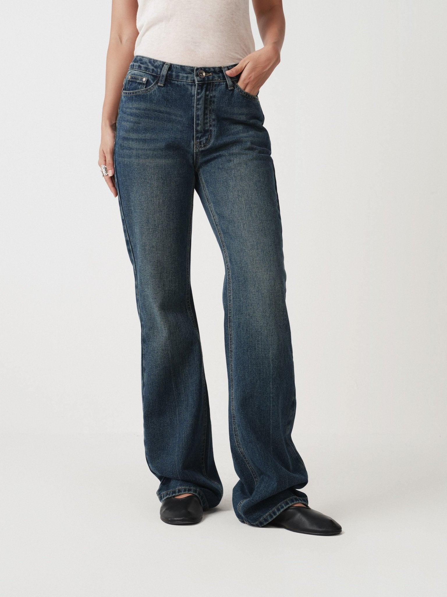 Essential Denim Flared Jeans - Nettarei