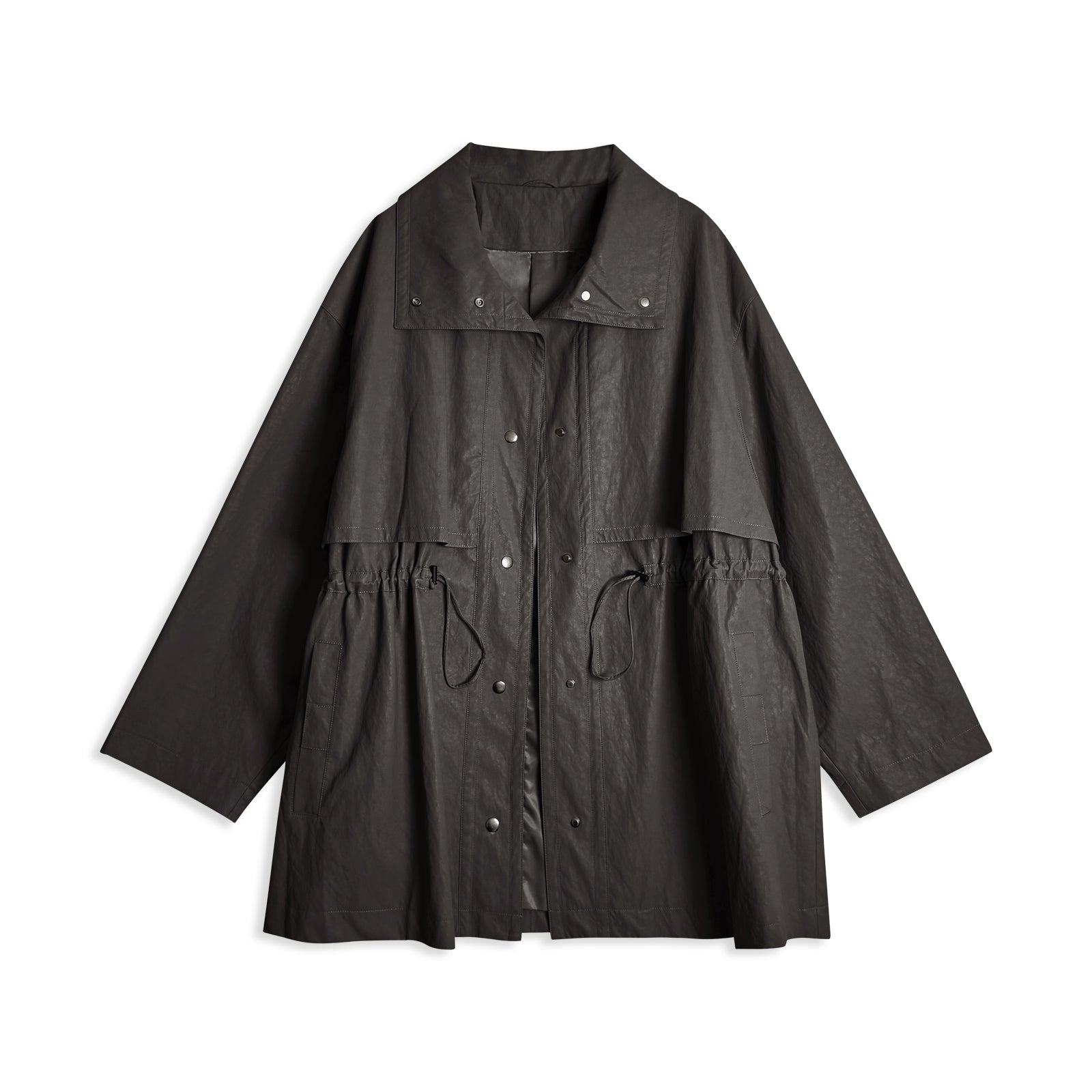 Essential Drawstring Trench Coat Outerwear - Nettarei