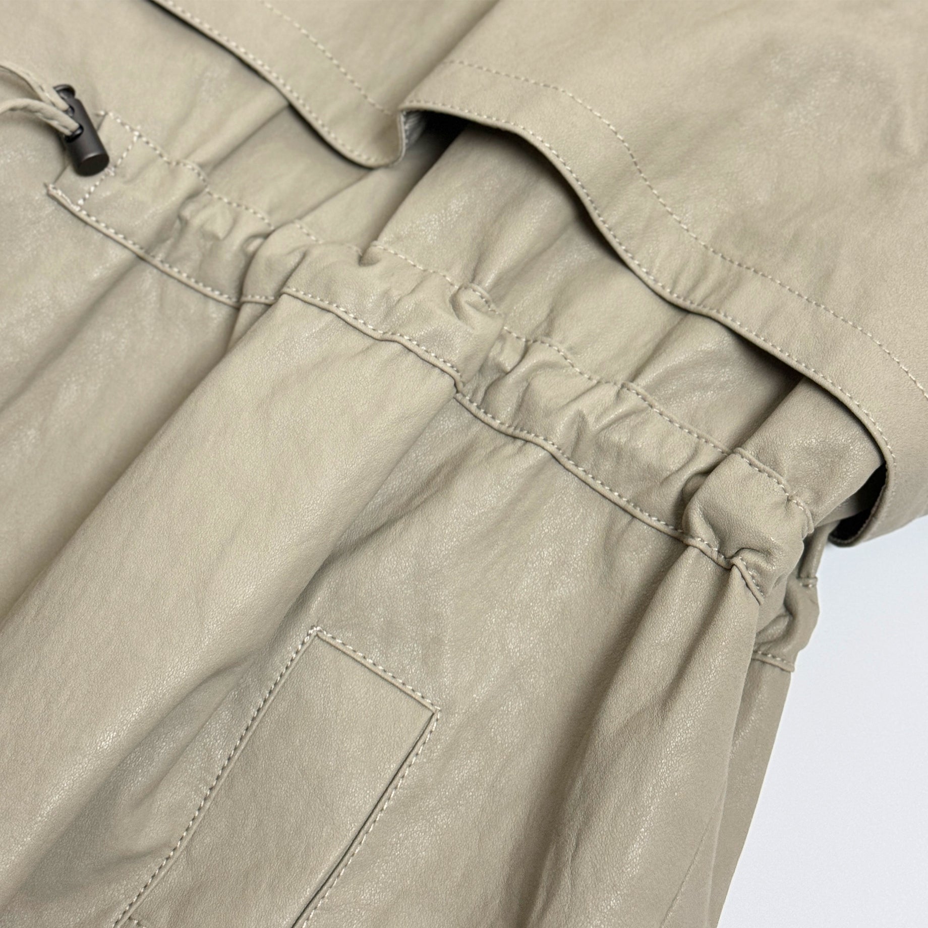 Essential Drawstring Trench Coat Outerwear - Nettarei