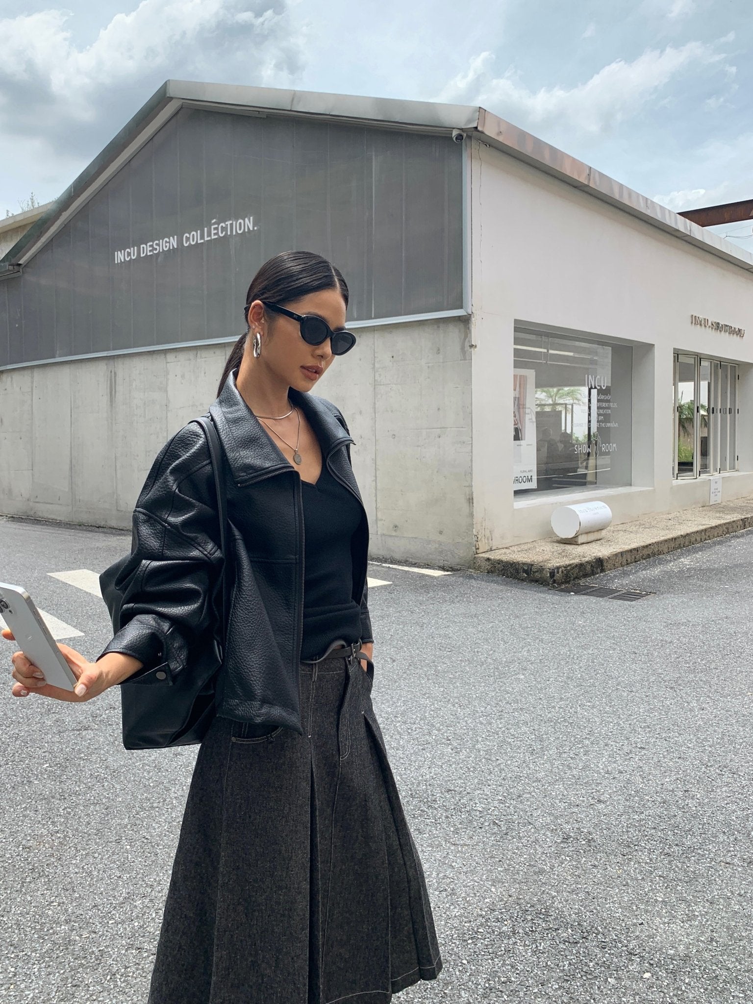 Essential Linen A - line Skirt - Nettarei