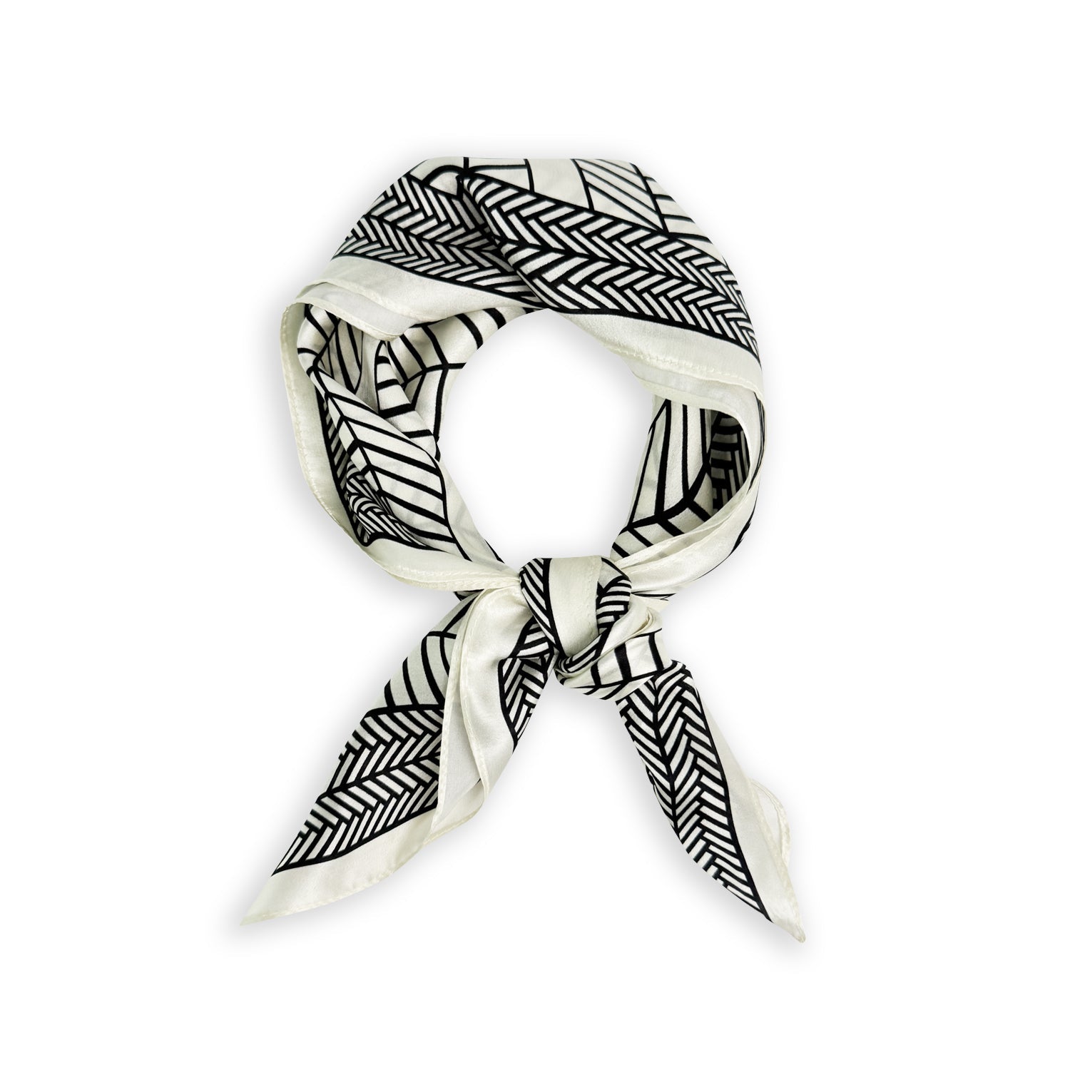 Minimalist Geometric Square Scarf with Modern Flair - Nettarei
