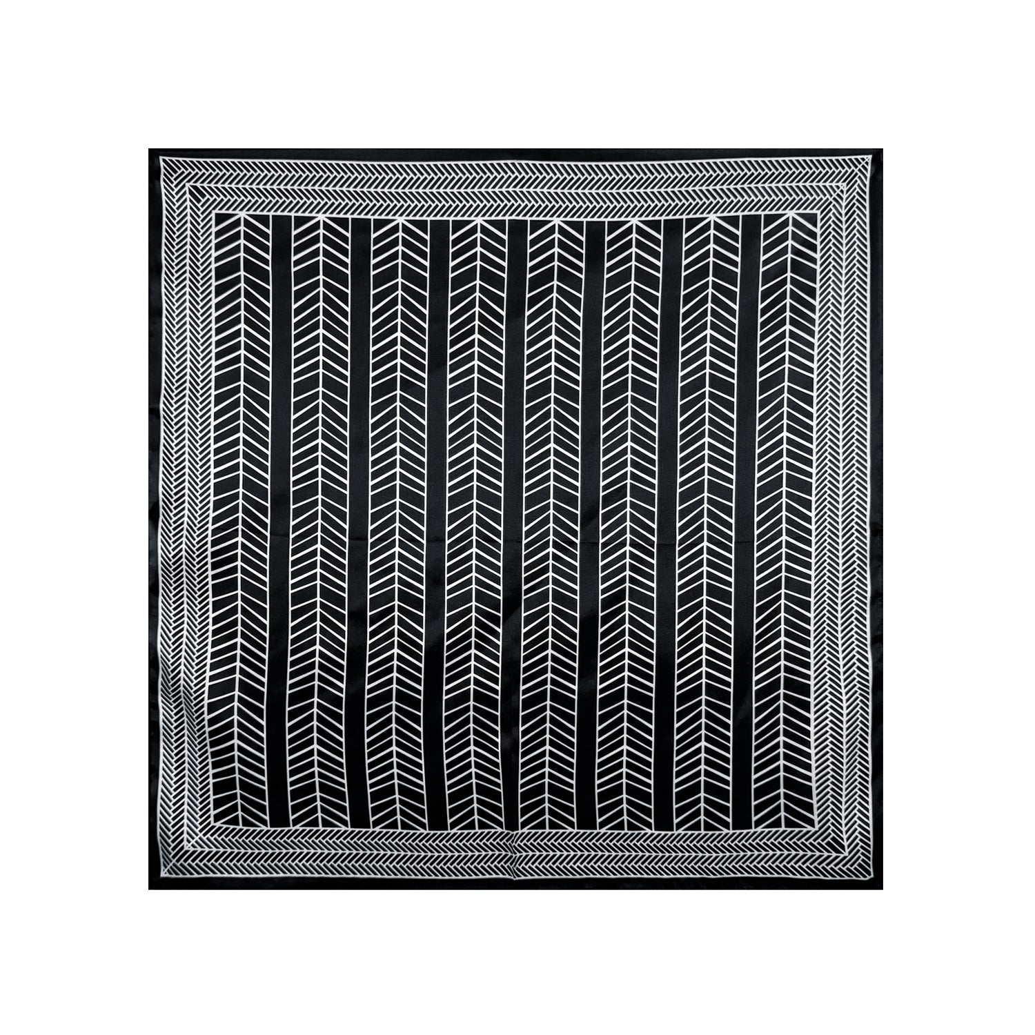 Minimalist Geometric Square Scarf with Modern Flair - Nettarei