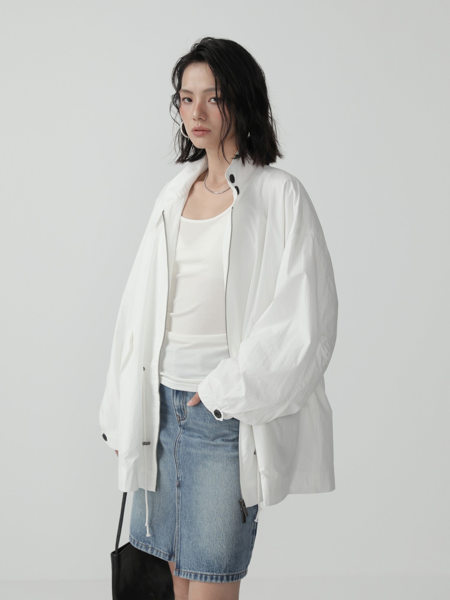 Oversize Minimalist Cargo Jacket - Nettarei