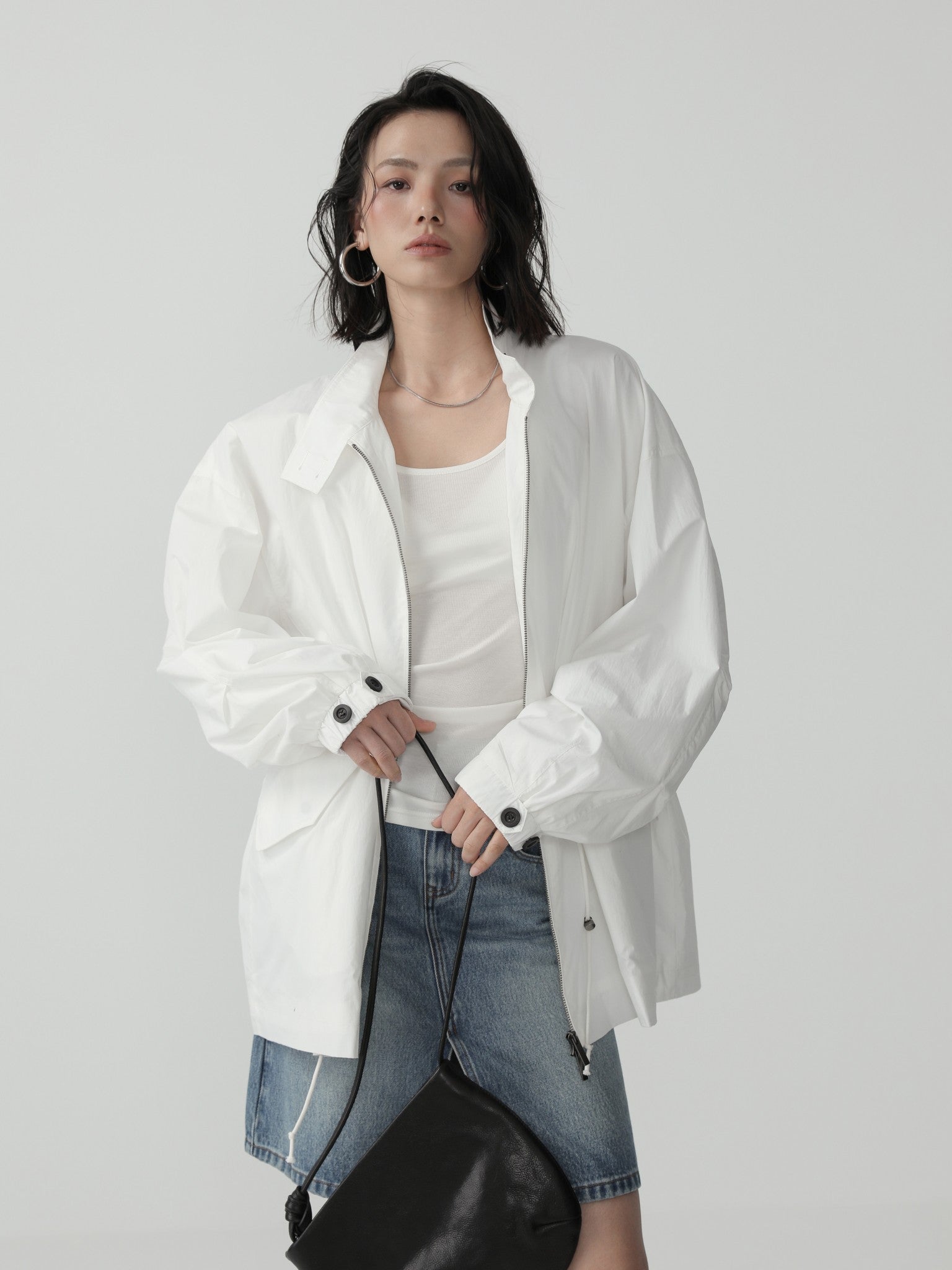 Oversize Minimalist Cargo Jacket - Nettarei