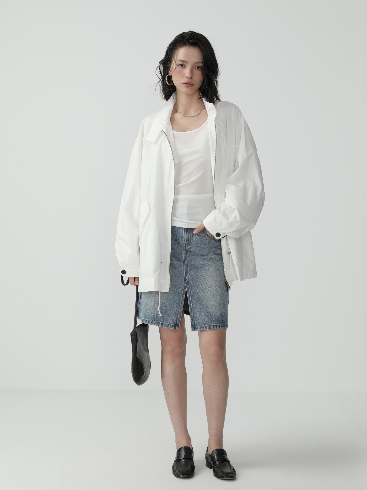 Oversize Minimalist Cargo Jacket - Nettarei